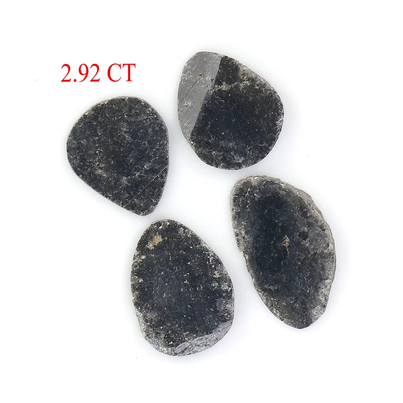 2.92 CT Natural Loose Slice Shape Diamond Black Color Uncut Diamond 11.65 MM Natural Loose Diamond Black Color Irregular Cut Diamond NQ2505