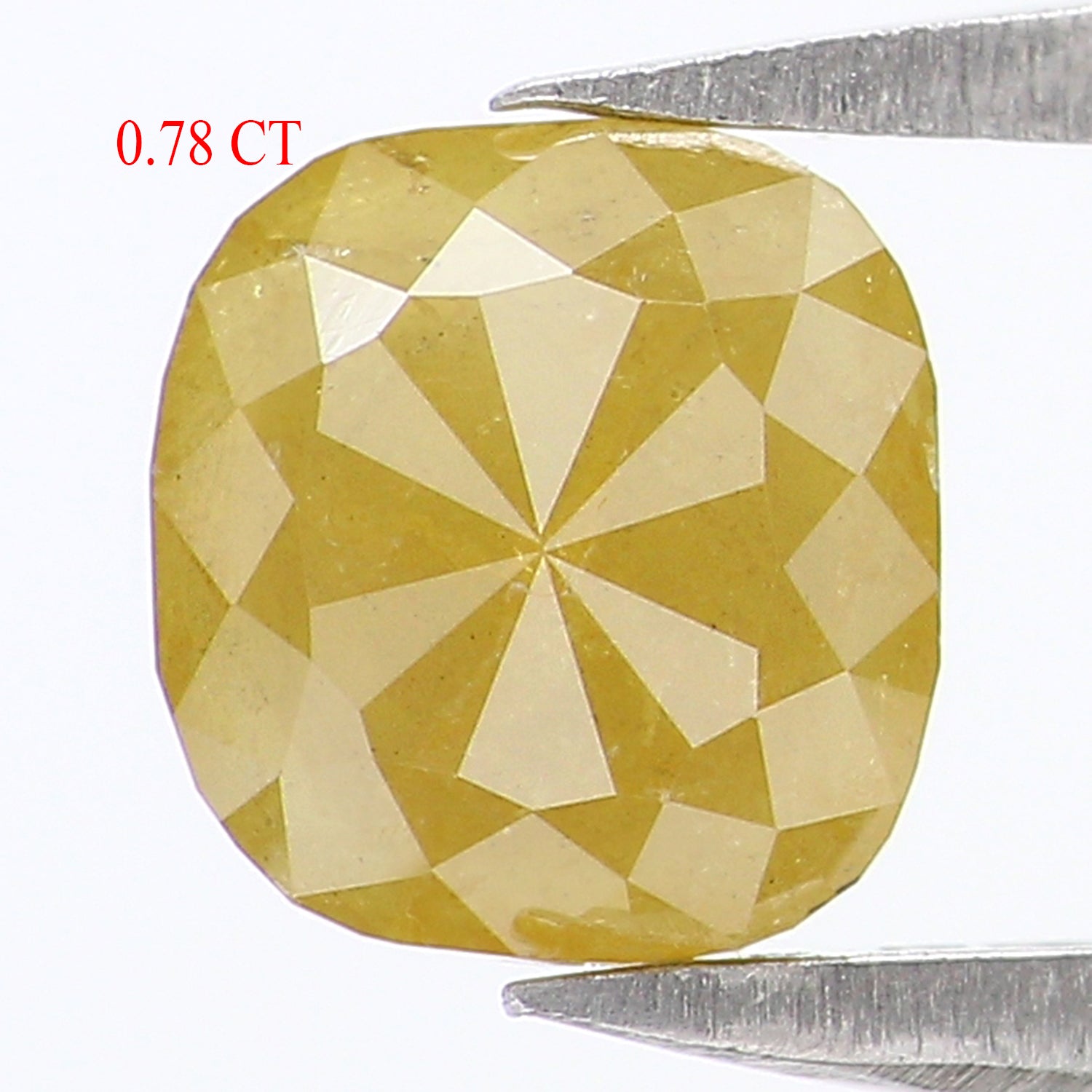 0.78 CT Natural Loose Cushion Shape Diamond Yellow Color Cushion Cut Diamond 5.70 MM Natural Loose Diamond Cushion Rose Cut Diamond LQ1696