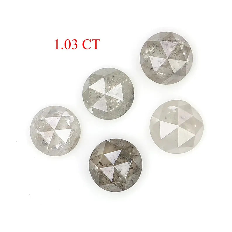 1.03 CT Natural Loose Round Rose Cut Diamond Grey Color Round Diamond 3.50 MM Natural Loose Grey Color Round Rose Cut Shape Diamond NQ7885
