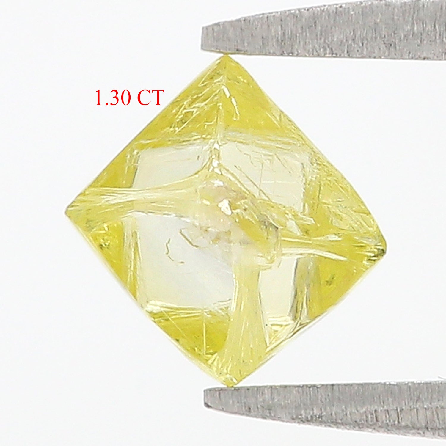 1.30 CT Natural Loose Rough Shape Diamond Yellow Color Rough Cut Diamond 6.95 MM Natural Yellow Diamond Rough Irregular Cut Diamond L3563