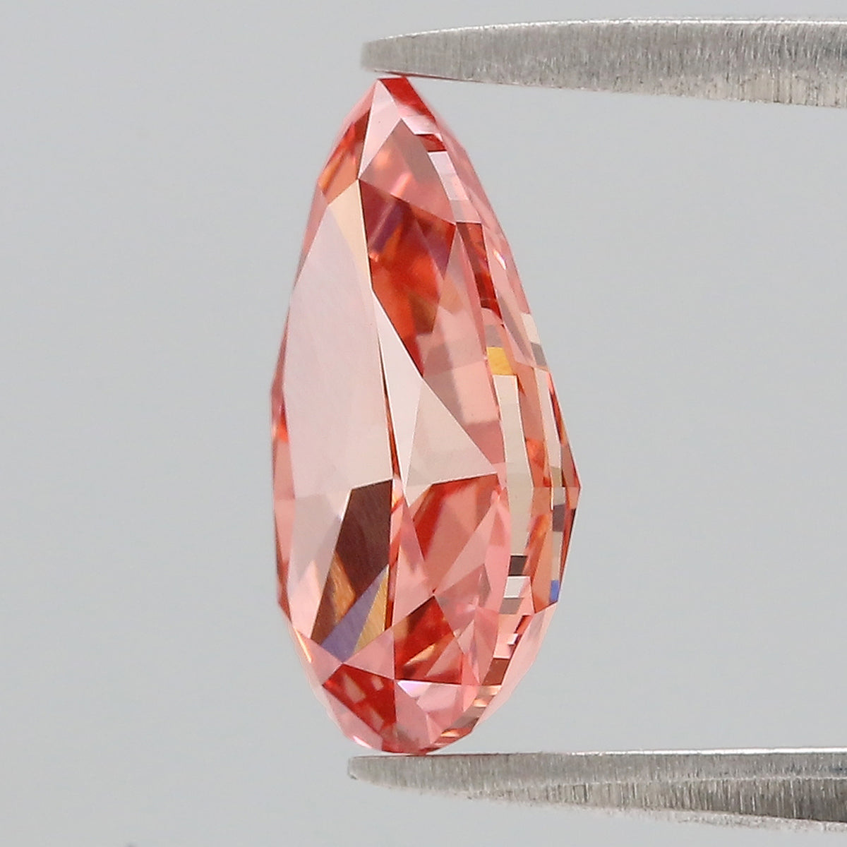 3.07 CT IGI Certified Pear Modified Brilliant Cut Diamond Fancy Vivid Pink Color VVS2 Clarity Lab Grown Diamond Lab Created Diamond L3689