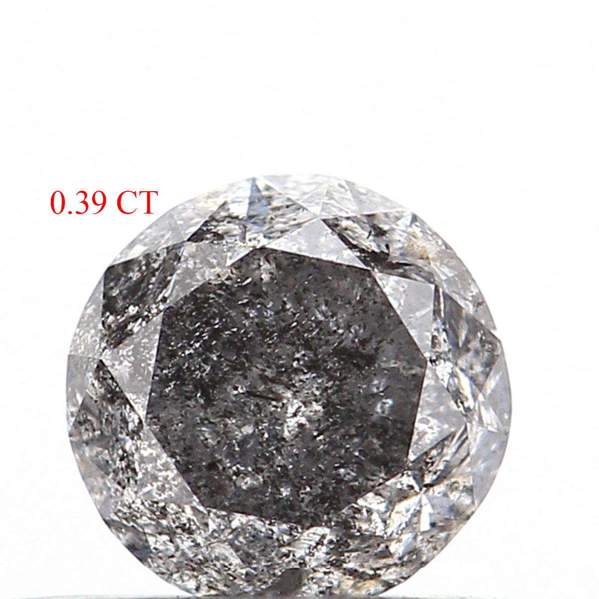 Natural Loose Round Diamond, Salt And Pepper Round Diamond, Natural Loose Diamond, Round Brilliant Cut Diamond, 0.39 CT Round Shape L5072