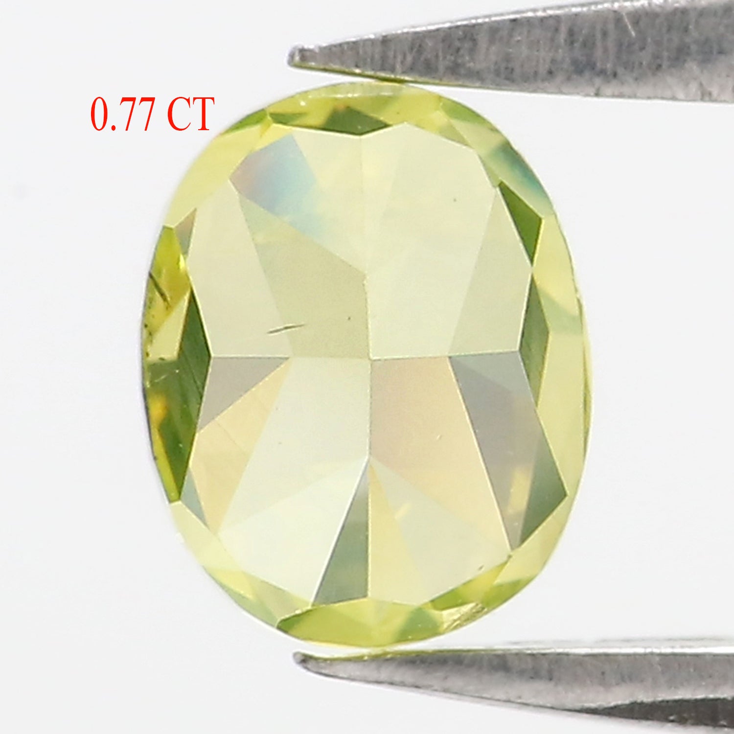 GIA Certified Natural Loose Oval Modified Brilliant Cut Diamond, Fancy Vivid Yellow Green Color Diamond, Oval Shape Diamond 0.77 CT KDL4056