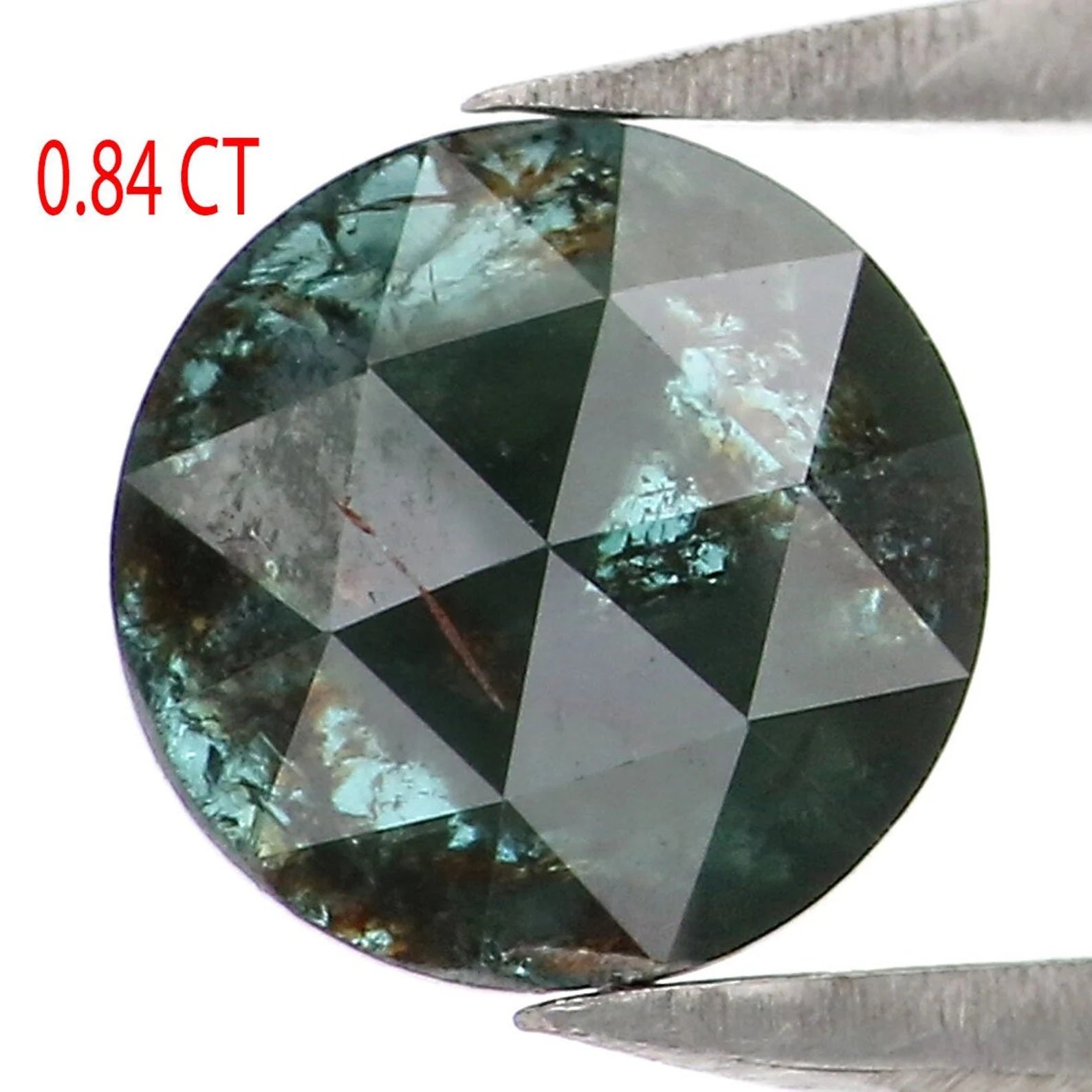 0.84 Ct Natural Loose Round Shape Diamond Dark Blue Green Color Round Cut Diamond 6.30 MM Diamond Natural Round Rose Cut Diamond NQ7499