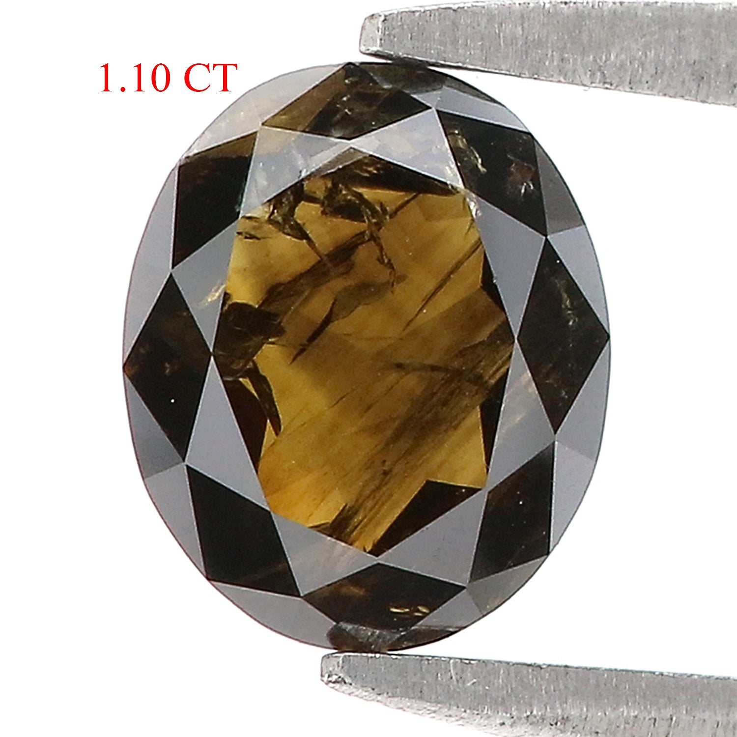 1.10 CT Natural Loose Oval Shape Diamond Brown Color Oval Cut Diamond 7.15 MM Natural Brown Diamond Oval Rose Cut Diamond L3402