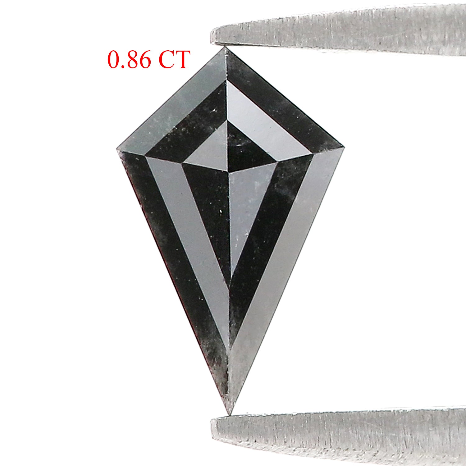 0.86 CT Natural Loose Kite Shape Diamond Salt And Pepper Kite Diamond 8.65 MM Natural Loose Black Grey Color Kite Rose Cut Diamond L3433