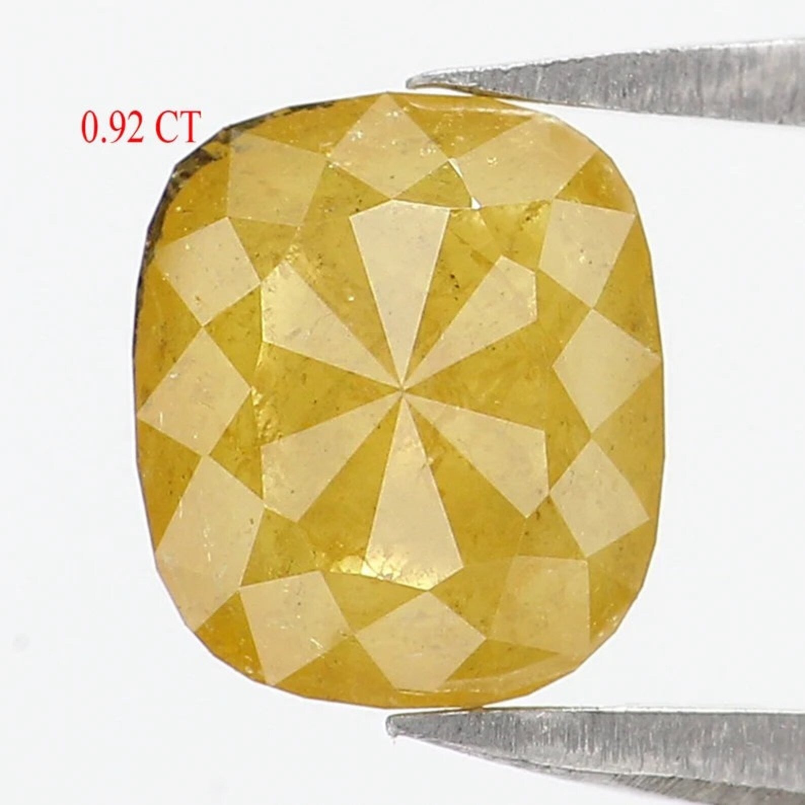 0.79 Ct Natural Loose Cushion Shape Diamond Yellow Color Cushion Cut Diamond 6.80 MM Natural Yellow Color Cushion Rose Cut Diamond NQ1747