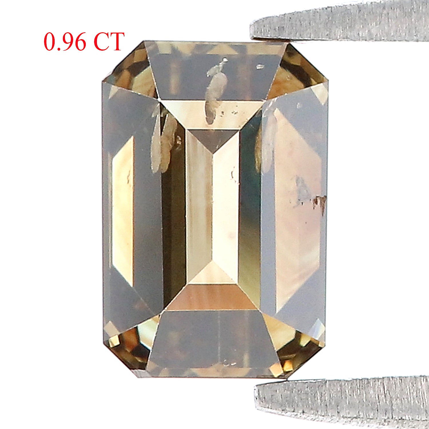 0.96 Ct Natural Loose Emerald Shape Diamond Brown Color Emerald Cut Diamond 6.90 MM Natural Brown Diamond Emerald Rose Cut Diamond LQ1768