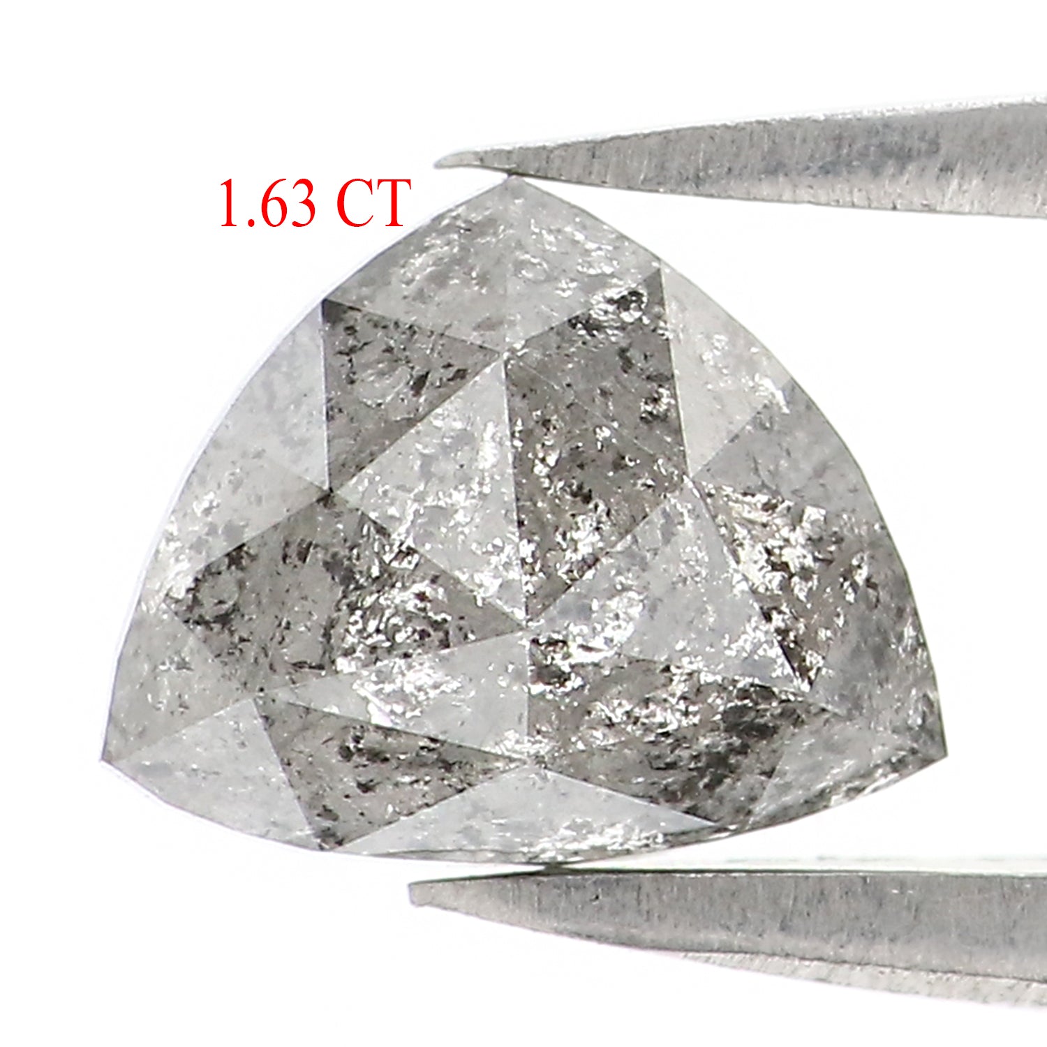 1.63 CT Natural Loose Triangle Shape Diamond Salt And Pepper Triangle Cut Diamond 6.35 MM Natural Loose Diamond Triangle Cut Diamond QL2986