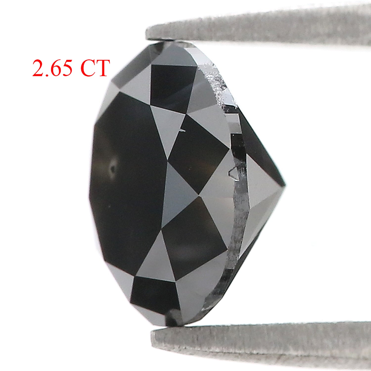 2.65 Ct Natural Loose Round Diamond Black Color Round Diamond 8.55 MM Natural Loose Diamond Black Color Round Brilliant Cut Diamond QL9631