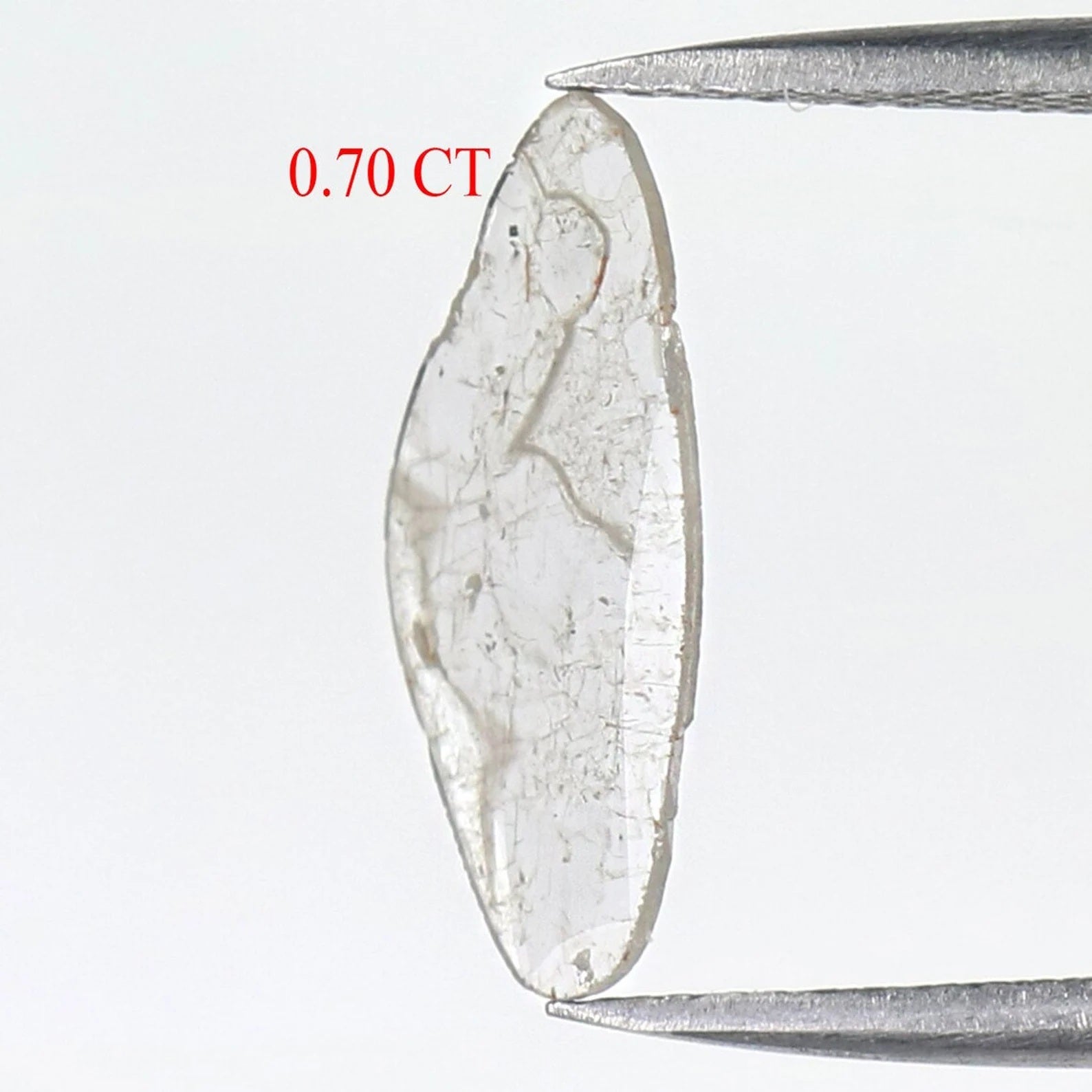 0.70 CT Natural Loose Slice Shape Diamond Grey Color Slice Diamond 14.80 MM Natural Loose Diamond Slice Shape Irregular Cut Diamond NQ649