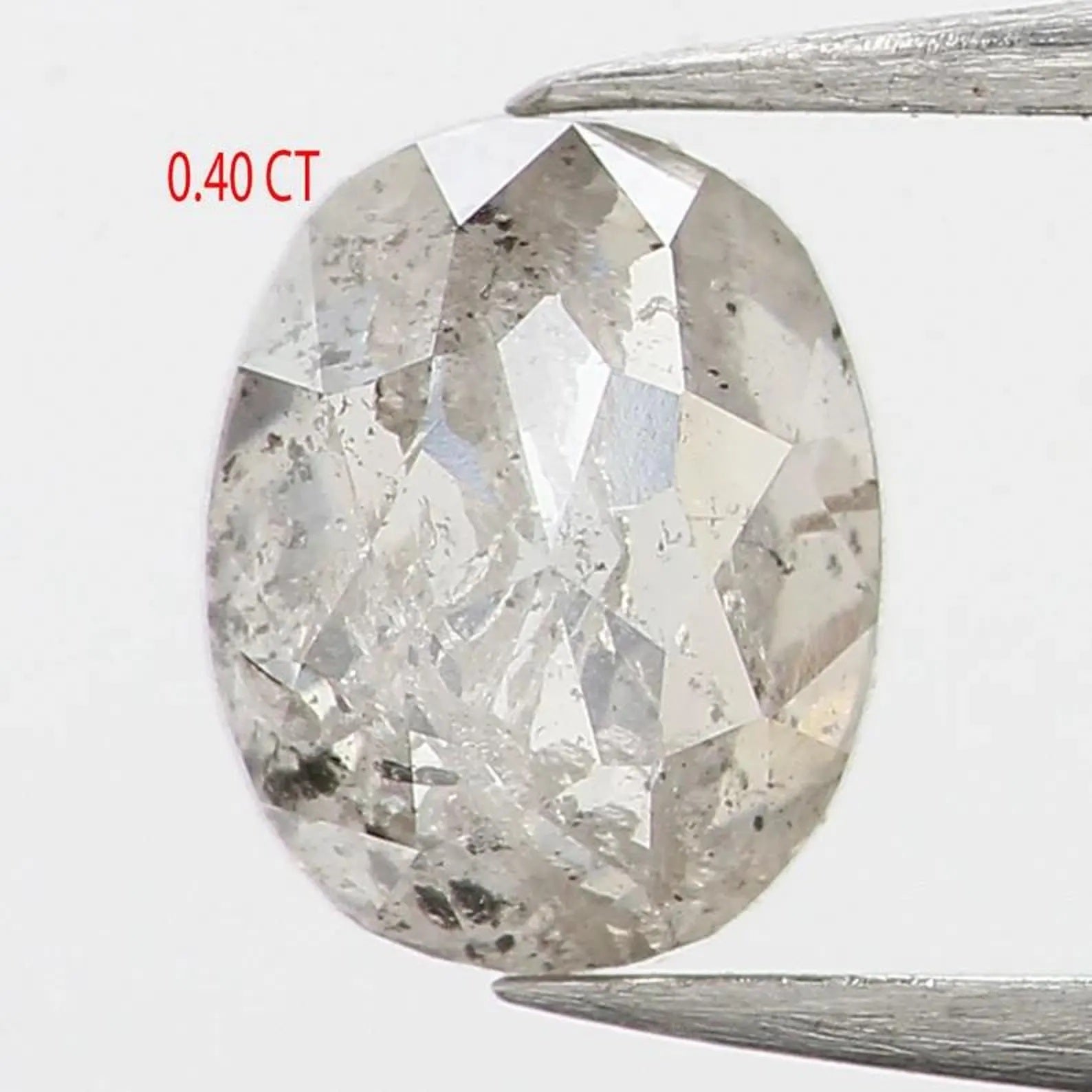 0.40 CT Natural Loose Oval Shape Diamond Grey Color Oval Cut Diamond 4.85 MM Natural Loose Grey Color Diamond Oval Rose Cut Diamond NQ1181