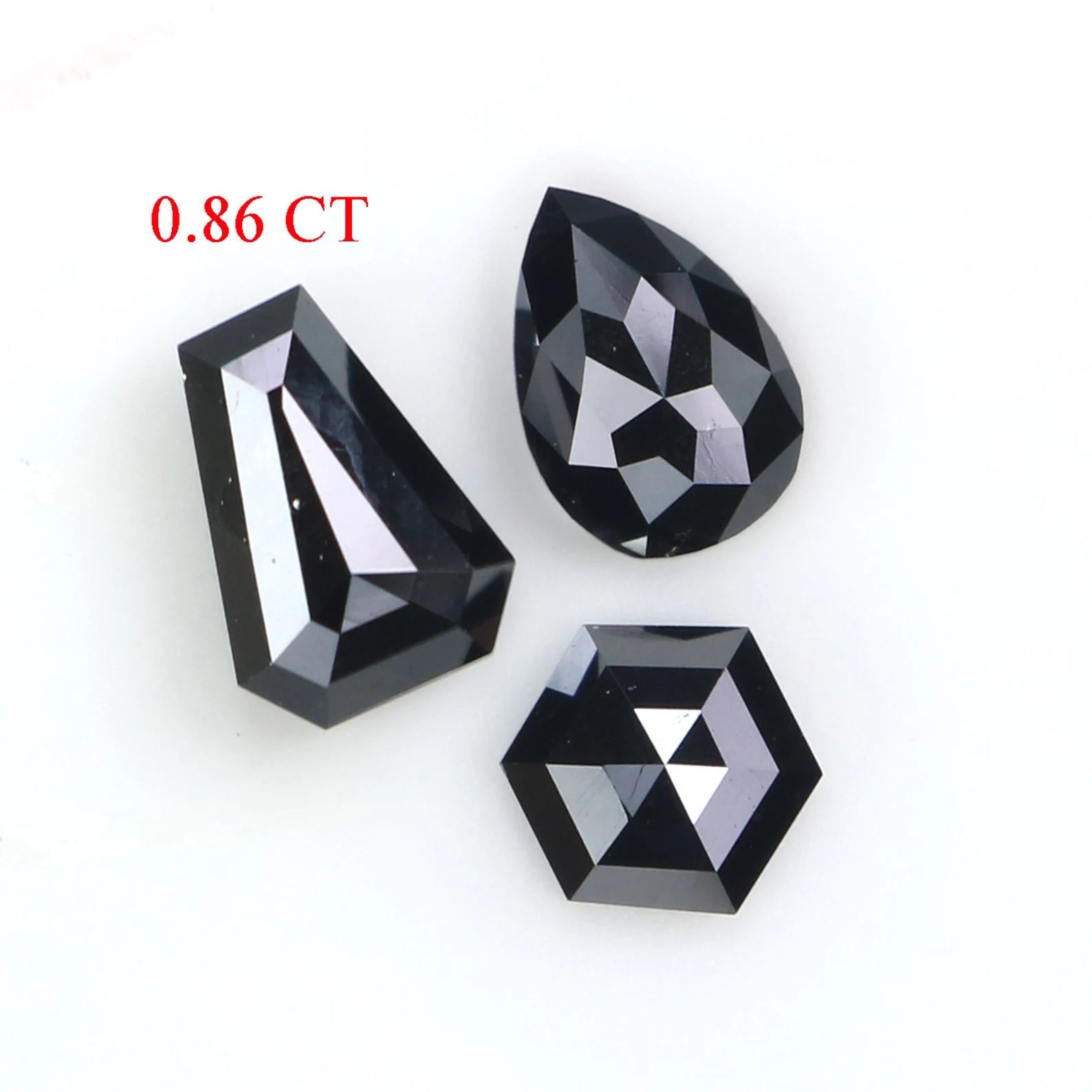 Natural Loose Mix Shape Diamond, Natural Loose Diamond, Black Color Mix Shape Diamond, Mix Shape Cut Diamond, 0.86 CT Mix Shape KDN2266