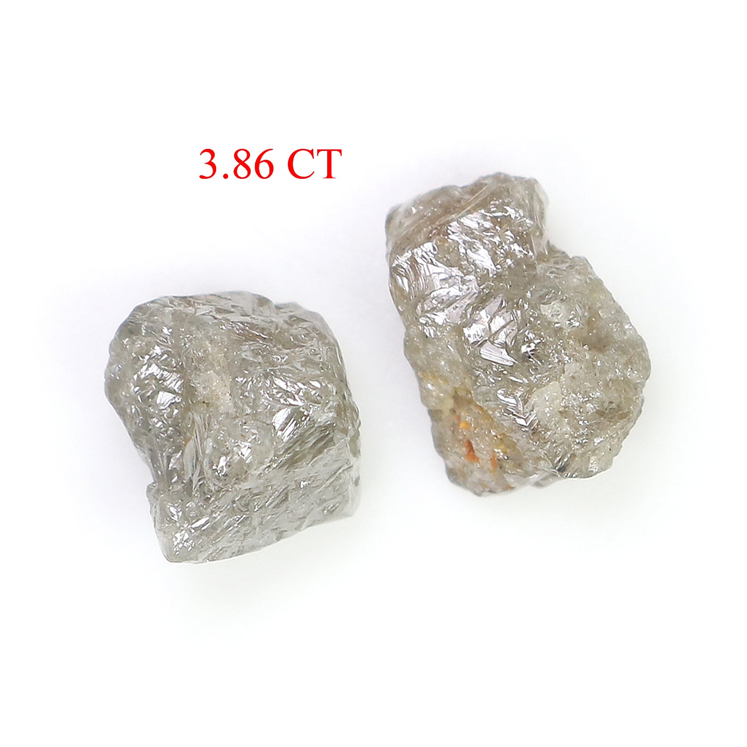 3.86 CT Natural Loose Rough Shape Diamond Brown Color Rough Uncut Diamond 8.65 MM Natural Grey Color Rough Irregular Cut Diamond LQ3366