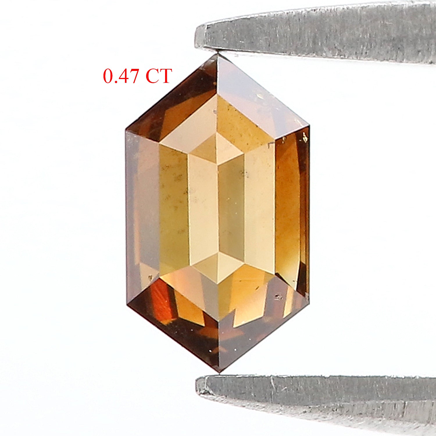0.47 CT Natural Loose Hexagon Shape Diamond Brown Color Hexagon Cut Diamond 6.65 MM Natural Brown Diamond Hexagon Rose Cut Diamond LQ1830