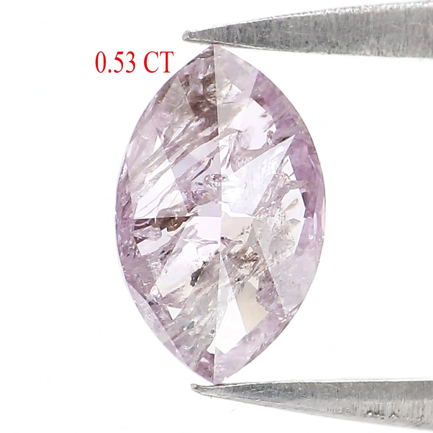 GIA Certified 0.53 Ct Natural Loose Marquise Modified Brilliant Cut Diamond 7.45 MM Fancy Grayish Pink-Purple Color Marquise Diamond QL6912