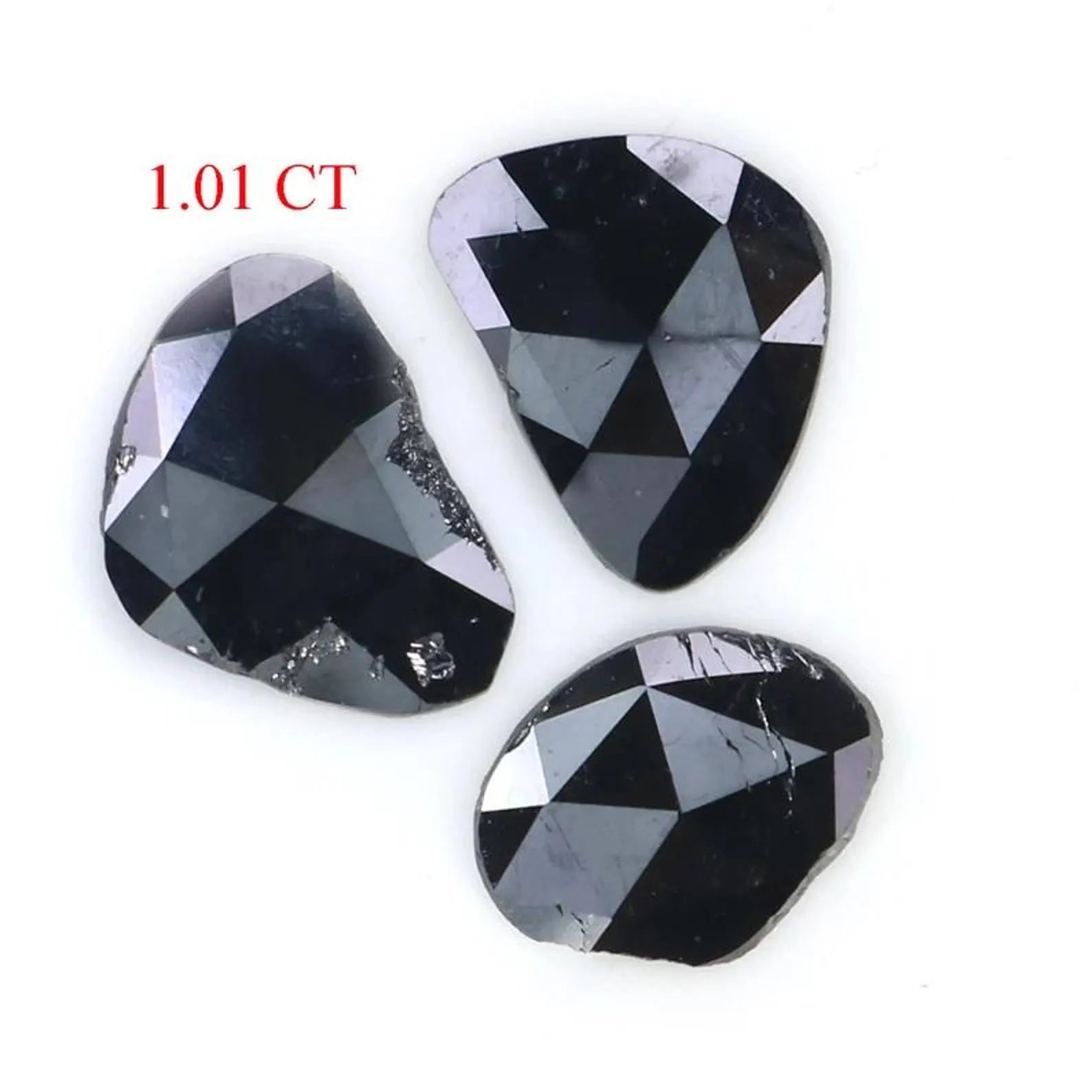 1.01 CT Natural Loose Slice Shape Diamond Slice Black Color Irregular Cut Diamond 7.30 MM Natural Diamond Slice Rose Cut Diamond NQ2261