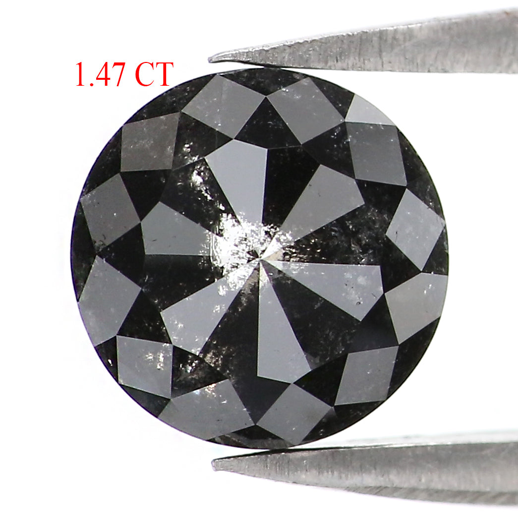 1.47 CT Natural Loose Round Rose Cut Diamond Salt And Pepper Round Diamond 7.10 MM Natural Loose Diamond Rose Cut Diamond Round Shape LQ3003