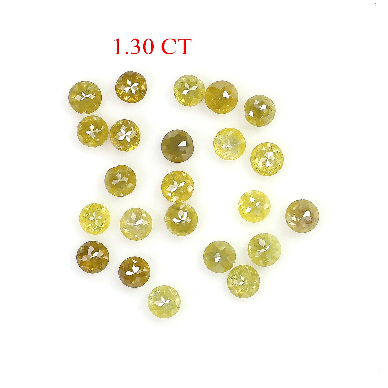 1.30 Ct Natural Loose Round Rose Cut Diamond Yellow Color Rose Cut Diamond 2.10 MM Natural Loose Diamond Round Rose Cut Diamond LQ4414