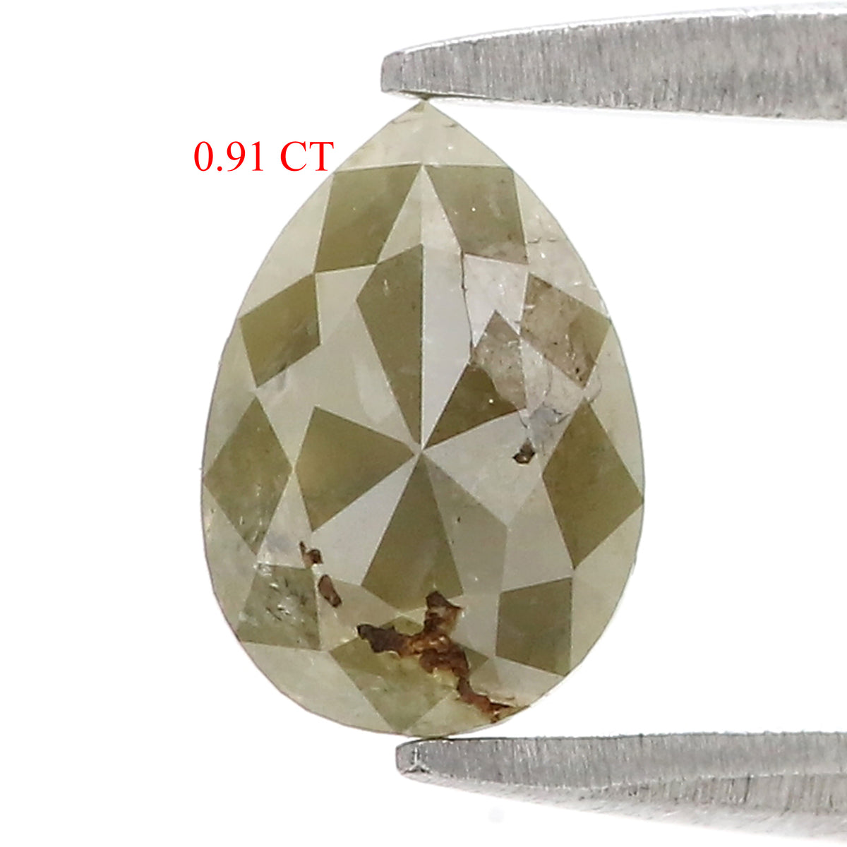 0.91 CT Natural Loose Pear Shape Diamond Green Color Pear Cut Diamond 7.65 MM Natural Loose Green Color Pear Brilliant Cut Diamond LQ9937