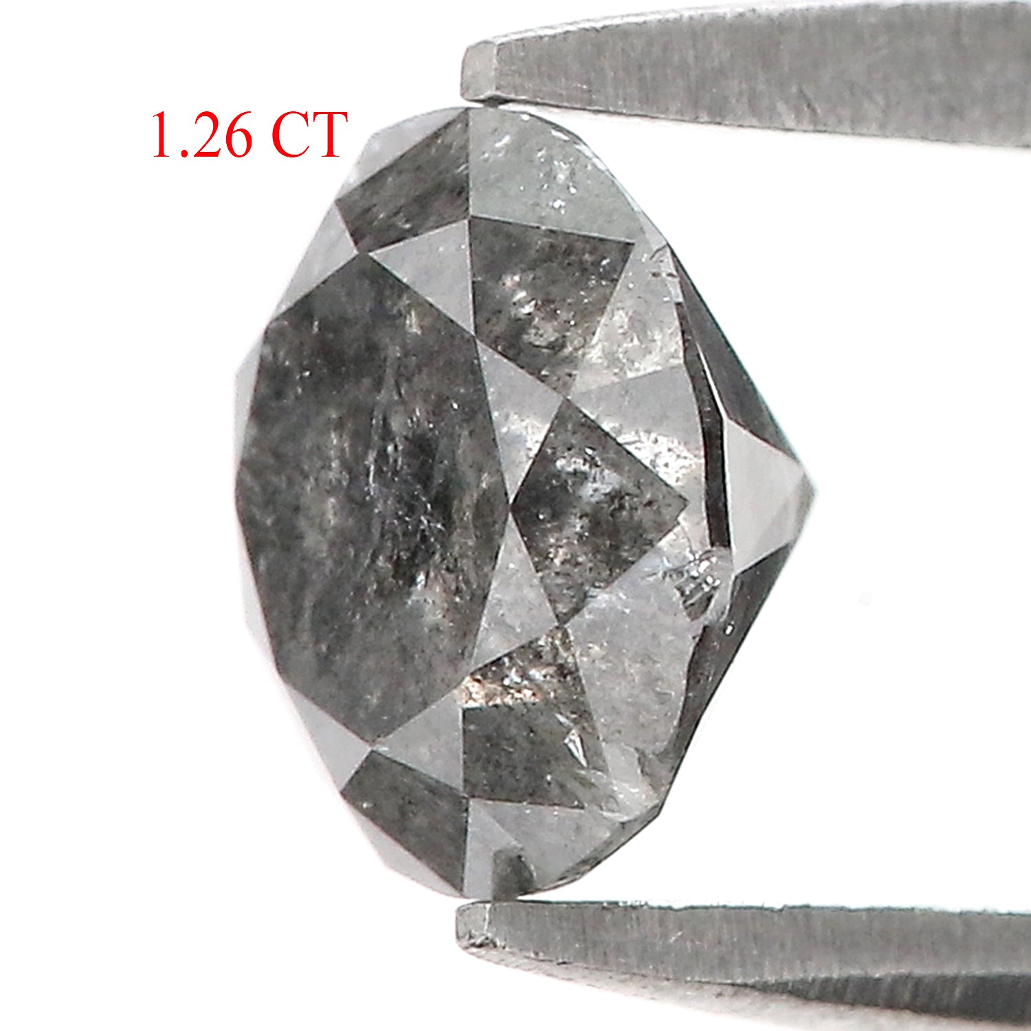 1.26 CT Natural Loose Round Shape Diamond Salt And Pepper Round Cut Diamond 6.55 MM Natural Loose Diamond Round Brilliant Cut Diamond LQ1419