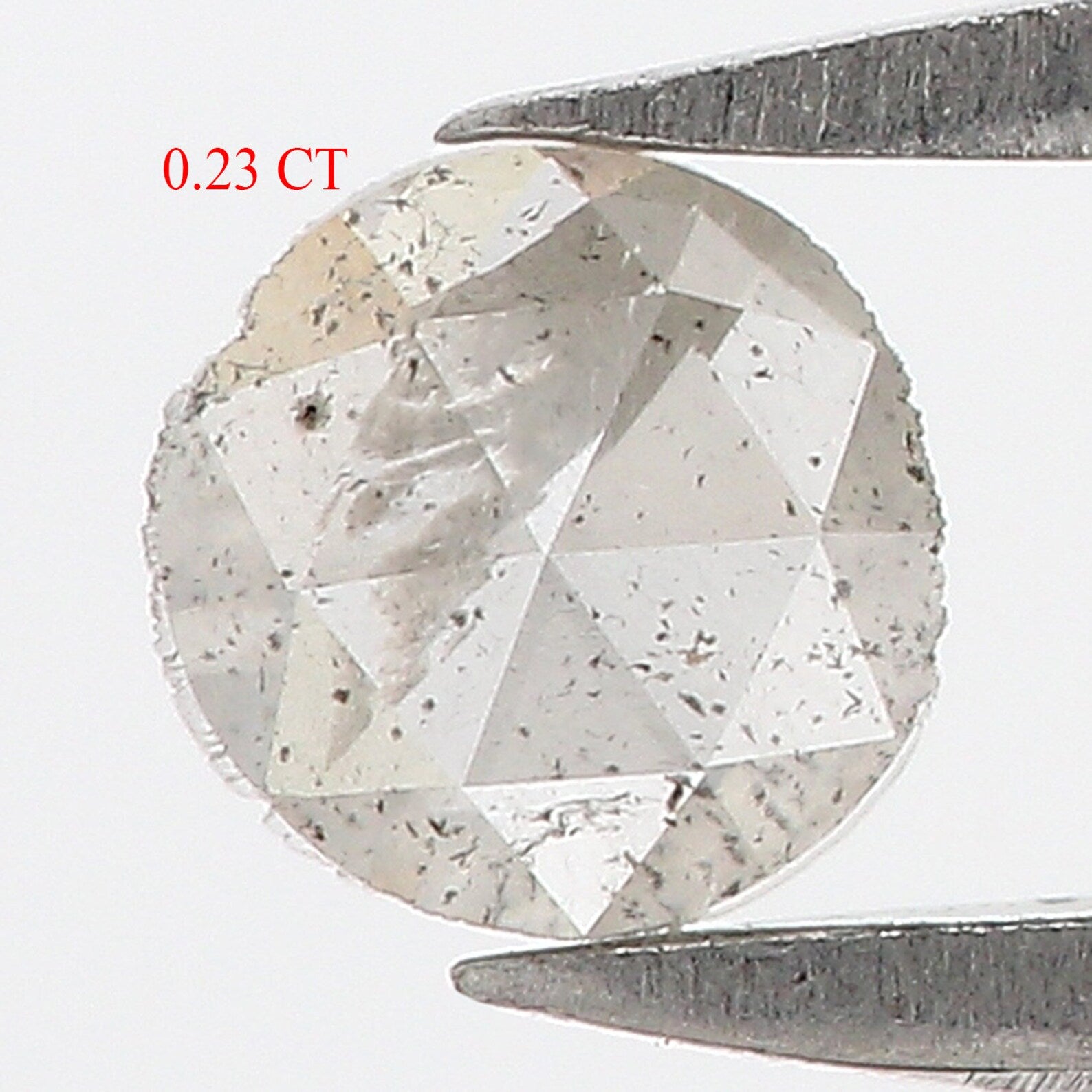 0.23 CT Natural Loose Round Rose Cut Diamond Salt And Pepper Diamond 4.10 MM Natural Loose Diamond Grey Color Round Shape Diamond NQ2506