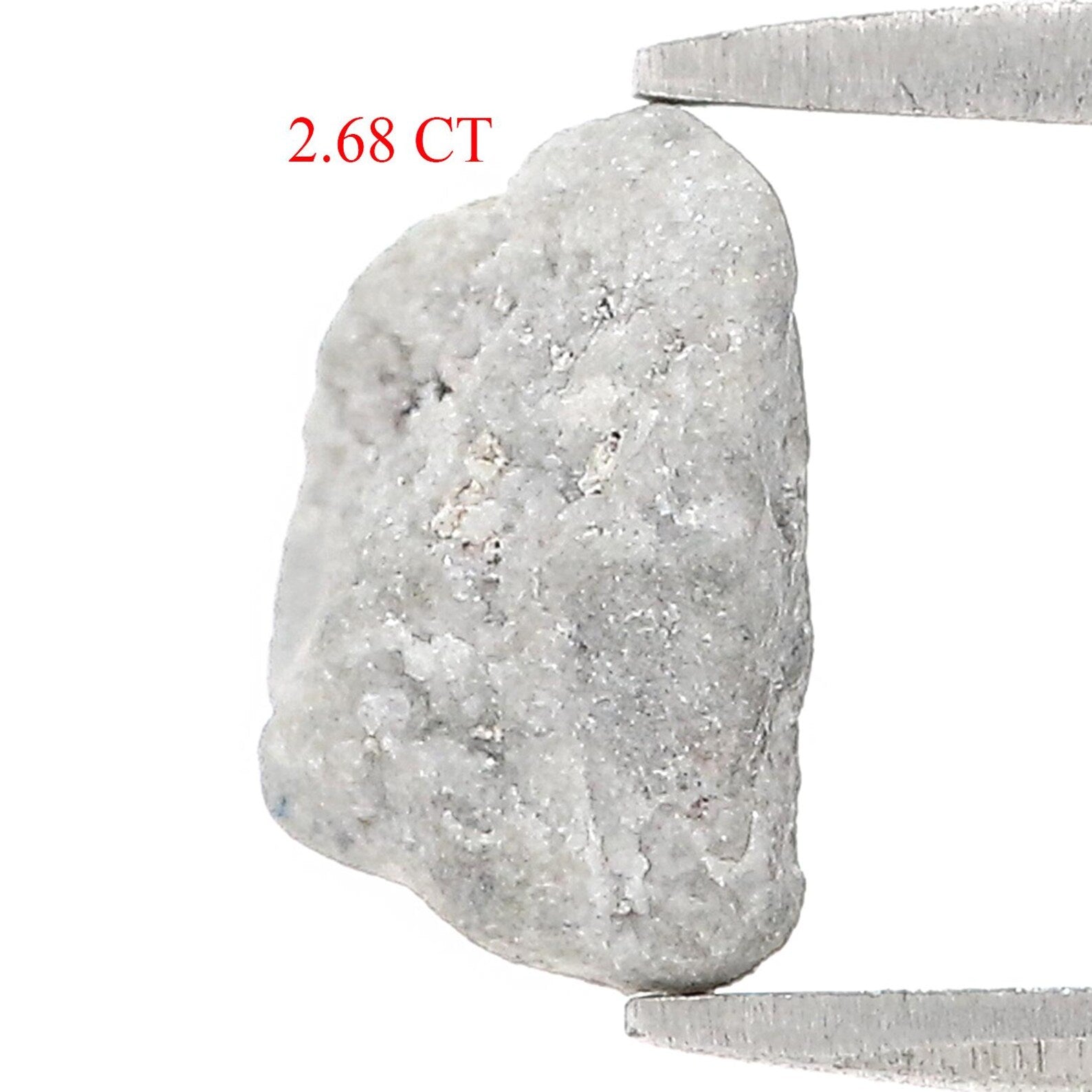 2.68 CT Natural Loose Rough Shape Diamond Grey Color Rough Uncut Diamond 9.30 MM Natural Grey Color Rough Irregular Cut Diamond NQ2585