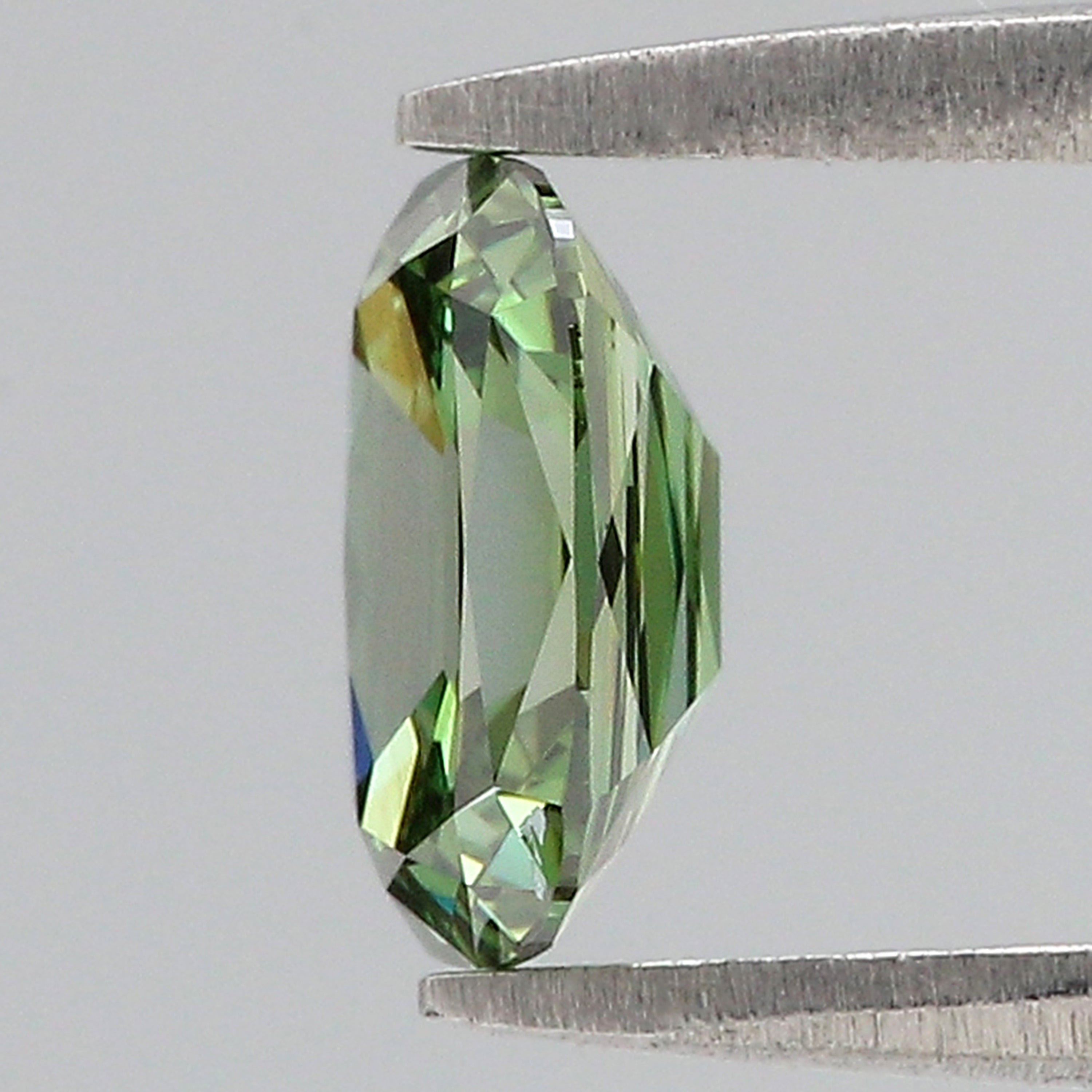 1.02 CT IGI Certified Cushion Old European Cut Diamond Fancy Vivid Green Color VS1 Clarity Lab Grown Diamond Lab Created Lab Diamond L3674