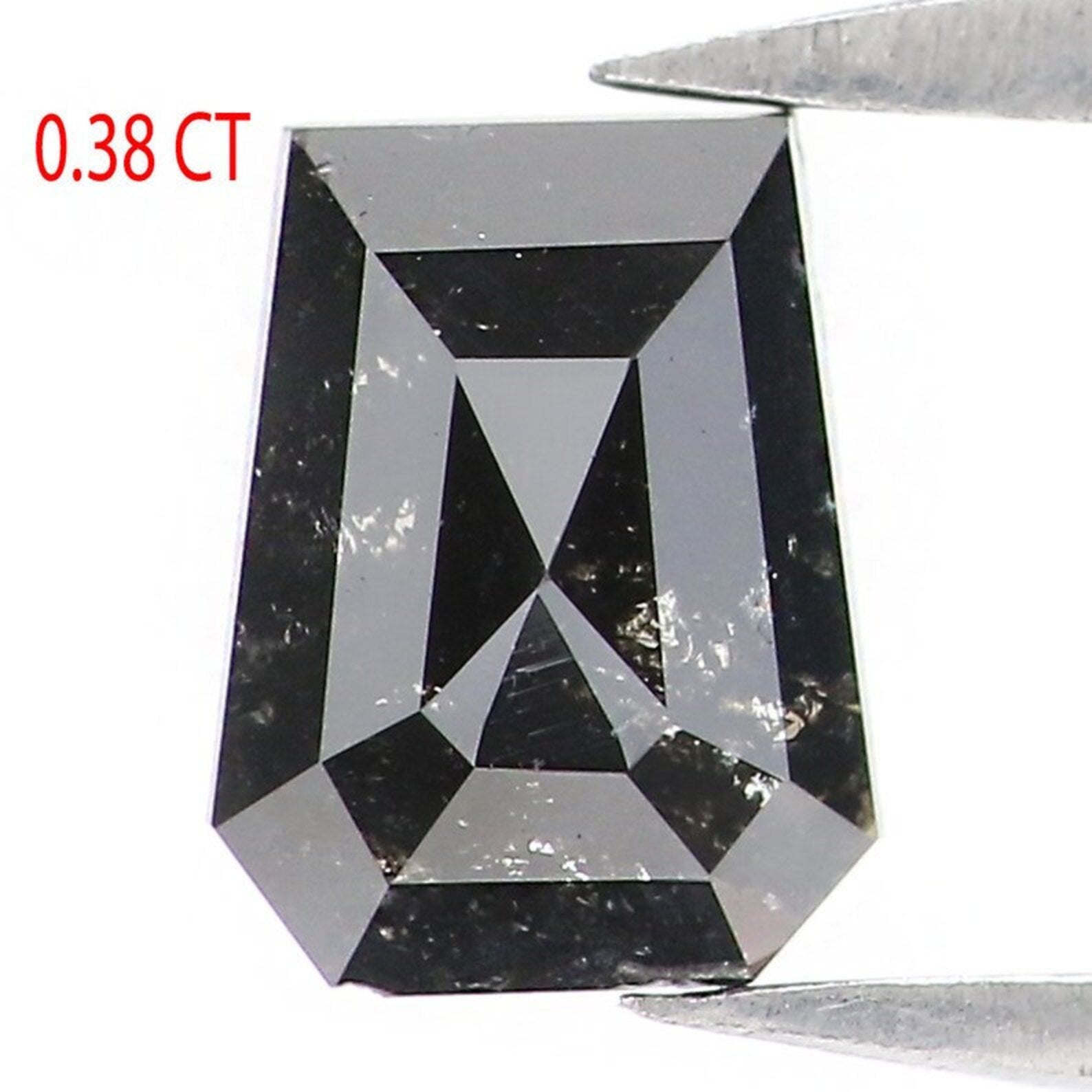 0.38 CT Natural Loose Coffin Shape Diamond Black Color Coffin Cut Diamond 5.90 MM Natural Loose Diamond Coffin Shape Rose Cut Diamond NQ8603