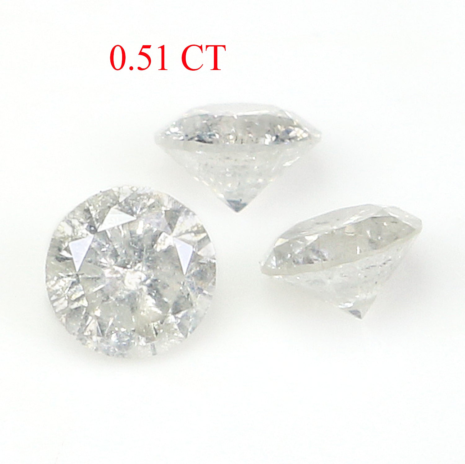 0.51 CT Natural Loose Round Shape Diamond Fancy Grey Color Round Cut Diamond 3.50 MM Natural Grey Color Round Brilliant Cut Diamond L3460