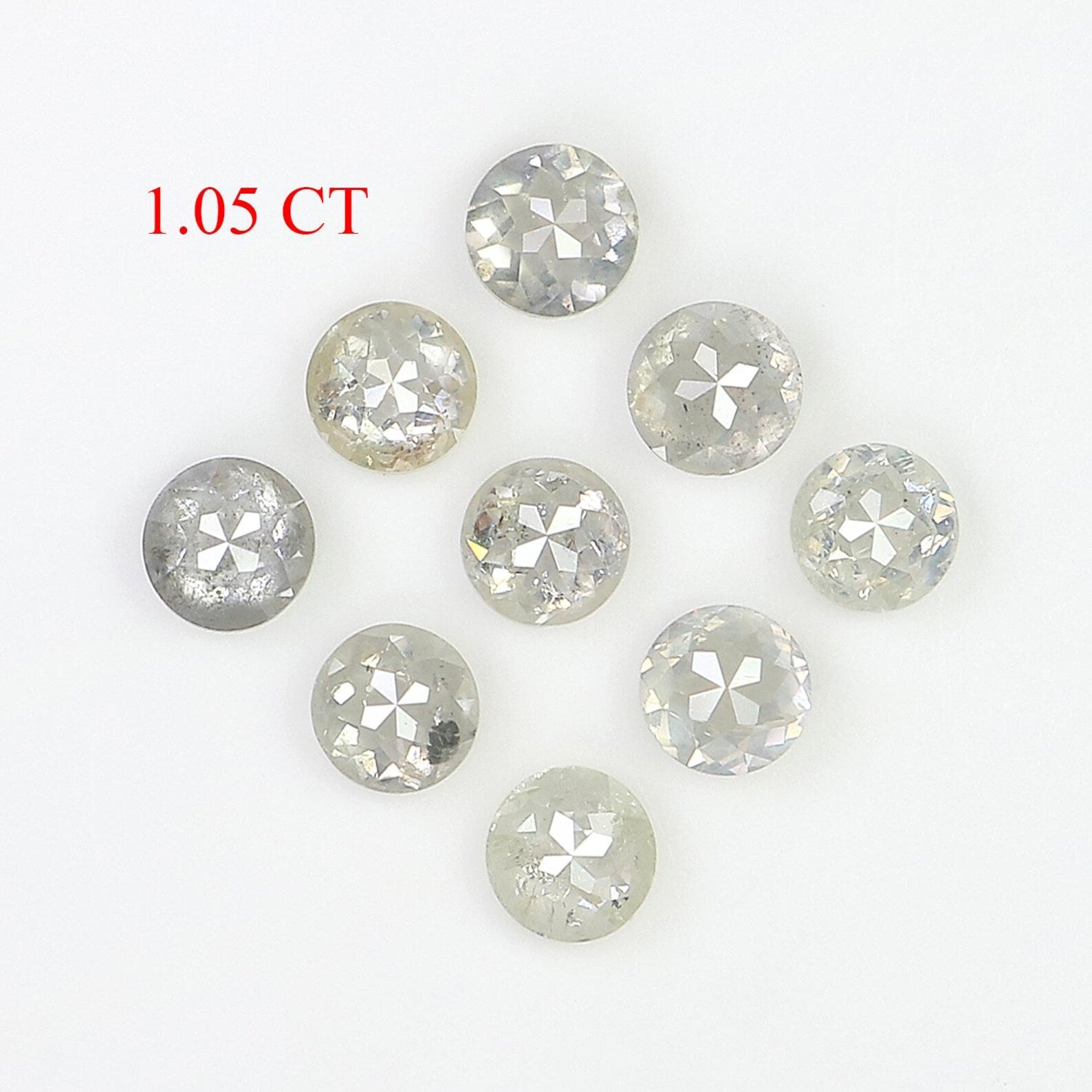 1.05 CT Natural Loose Round Rose Cut Diamond Grey Color Round Shape Diamond 2.70 MM Natural Loose Grey Color Round Rose Cut Diamond NQ2088