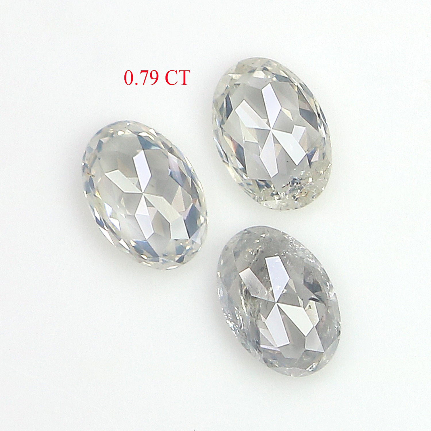 0.79 CT Natural Loose Oval Shape Diamond Grey Color Oval Cut Diamond 5.00 MM Natural Loose Grey Oval Diamond Oval Cut Diamond L3415