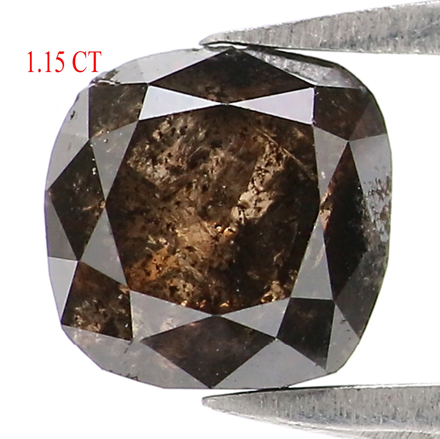 Natural Loose Cushion Diamond, Brown Color Diamond, Natural Loose Diamond, Cushion Rose Cut Diamond, 1.15 CT Cushion Shape Diamond KR2688