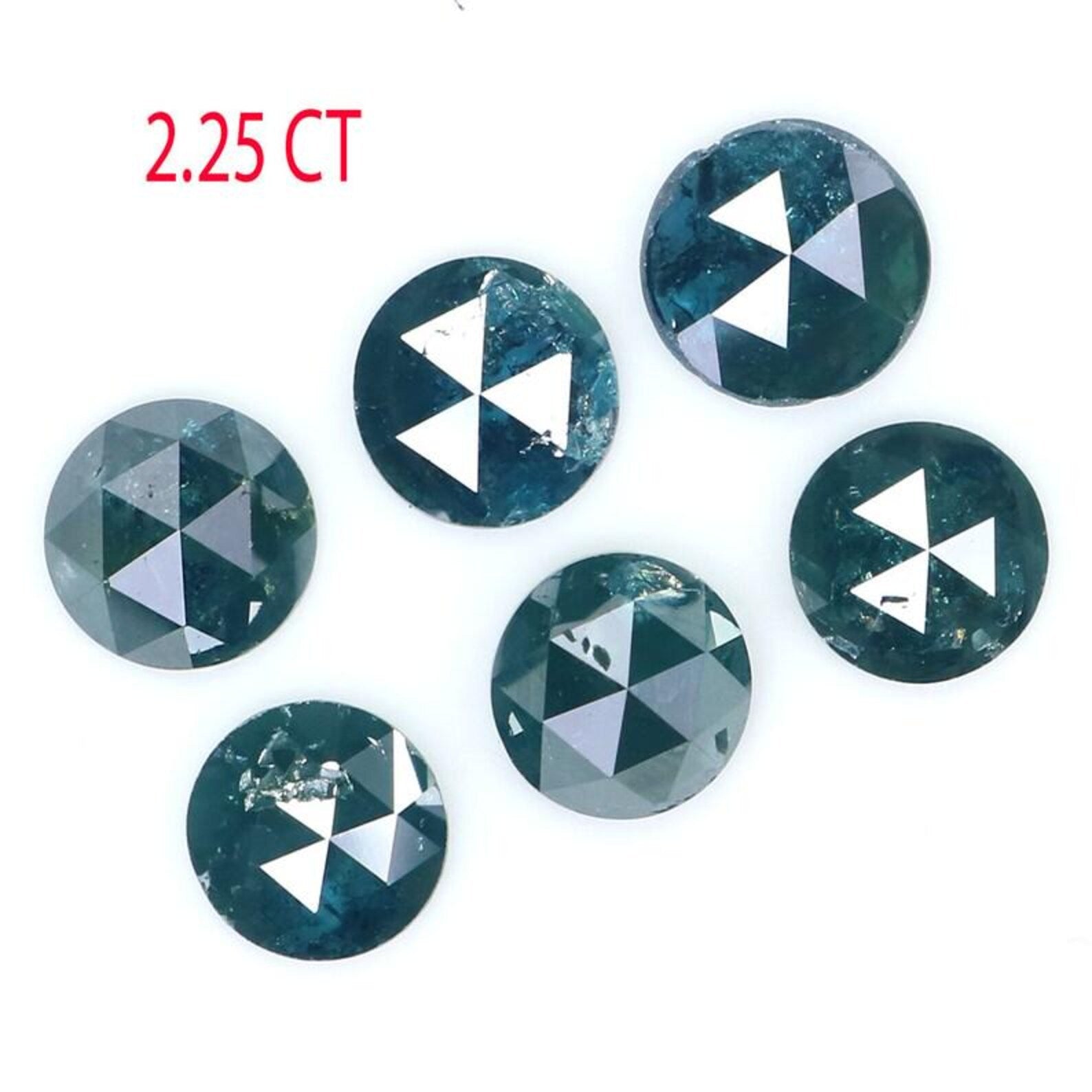 2.25 CT Natural Loose Round Shape Diamond Blue Color Round Diamond 4.60 MM Natural Loose Diamond Blue Color Round Rose Cut Diamond NQ2057