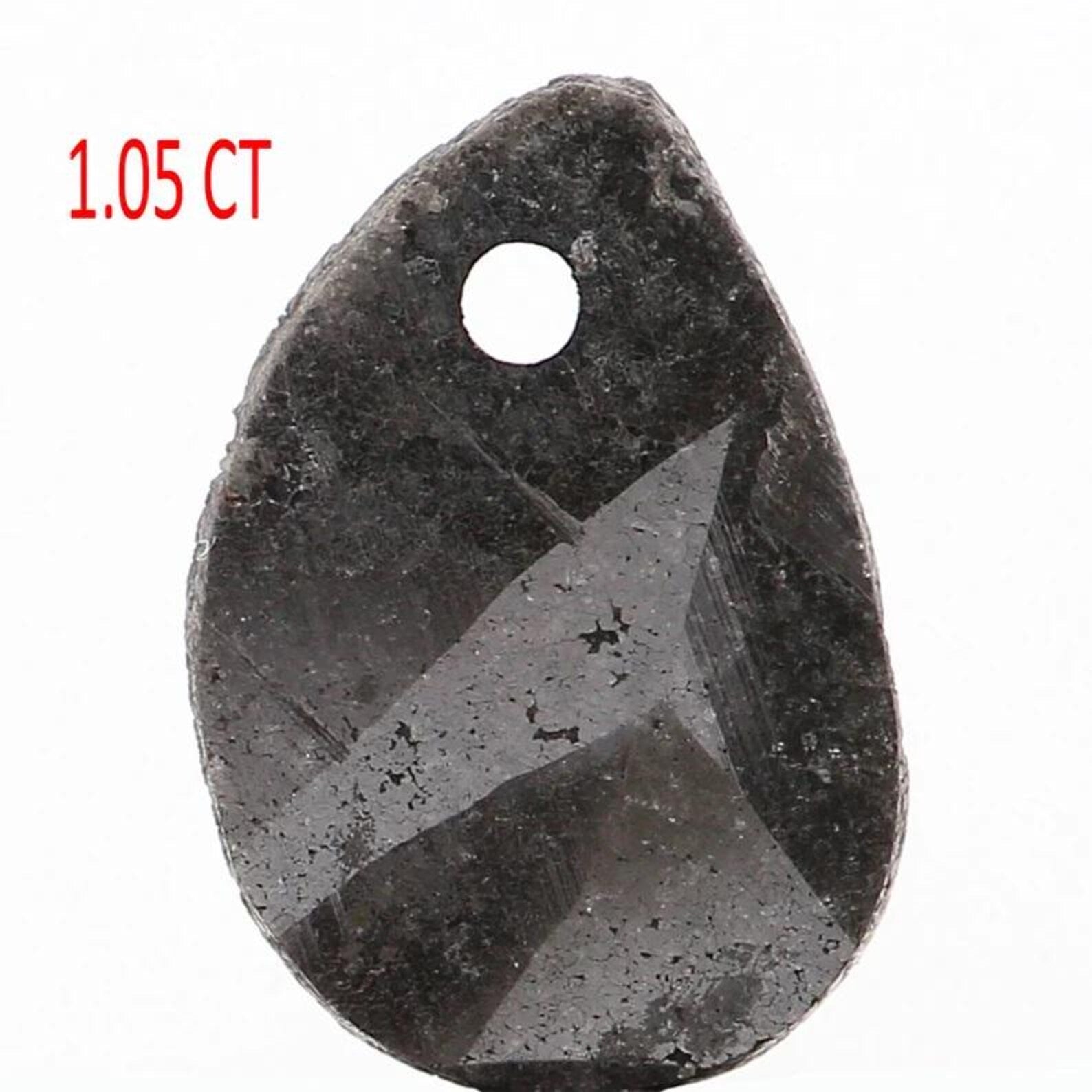 1.05 CT Natural Loose Pear Shape Diamond Black Color Pear Diamond 10.00 MM Natural Loose Diamond Black Color Pear Antique Cut Diamond NQ1046