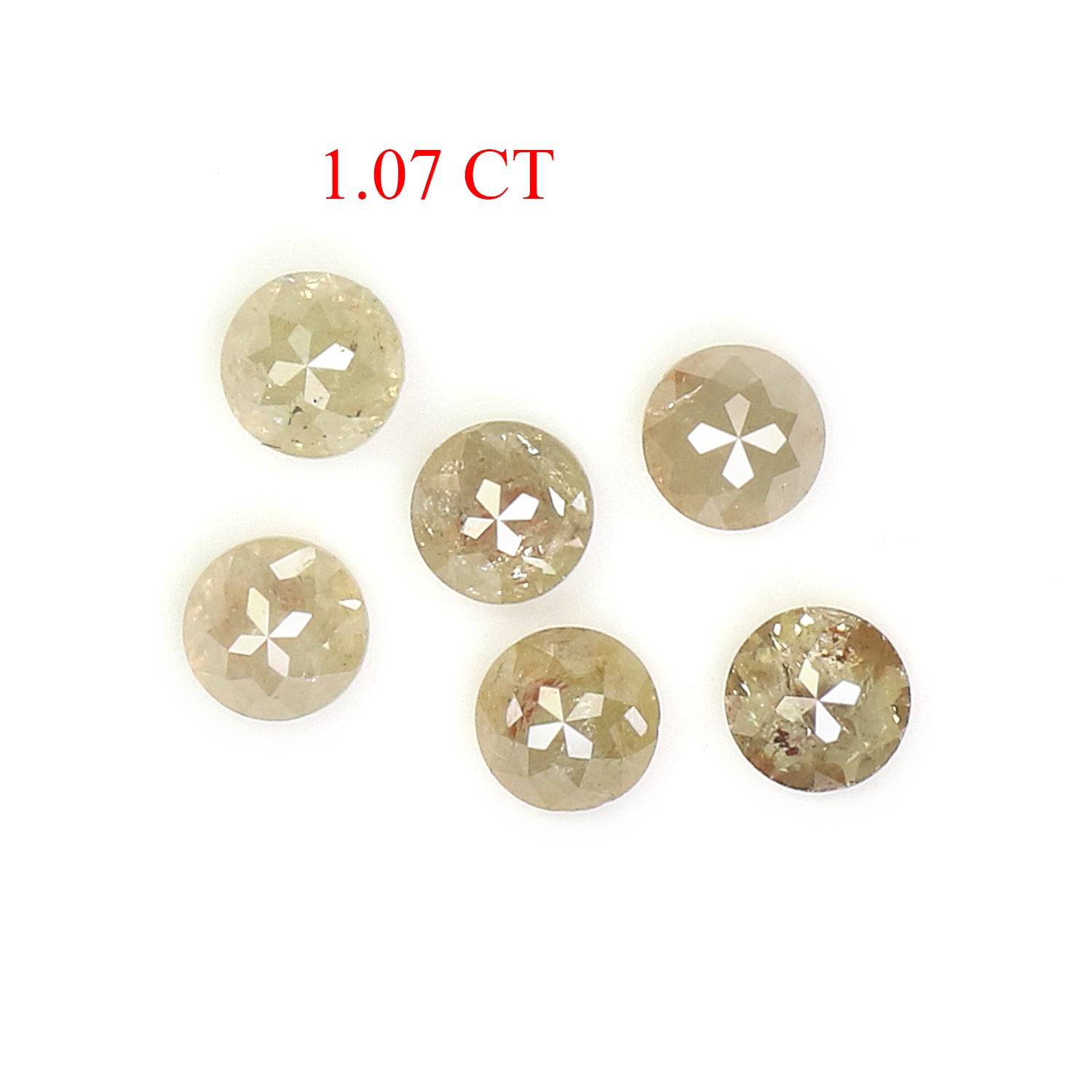 1.07 CT Natural Loose Round Shape Diamond Brown Color Round Cut Diamond 3.10 MM Natural Diamond Grey Color Round Rose Cut Diamond N7667
