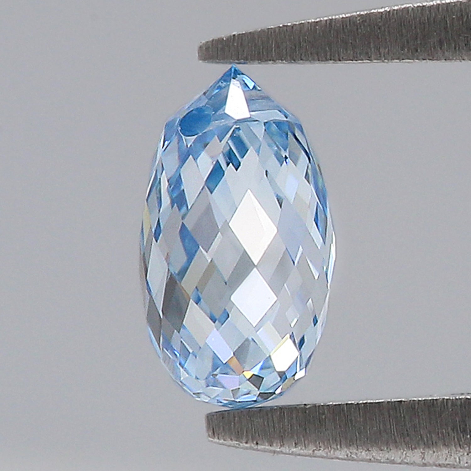 0.69 CT Lab Grown Briolette Cut Diamond Blue Color VS Clarity Diamond Lab Grown CVD Diamond Lab Created Drop Rose Cut Diamond L3495