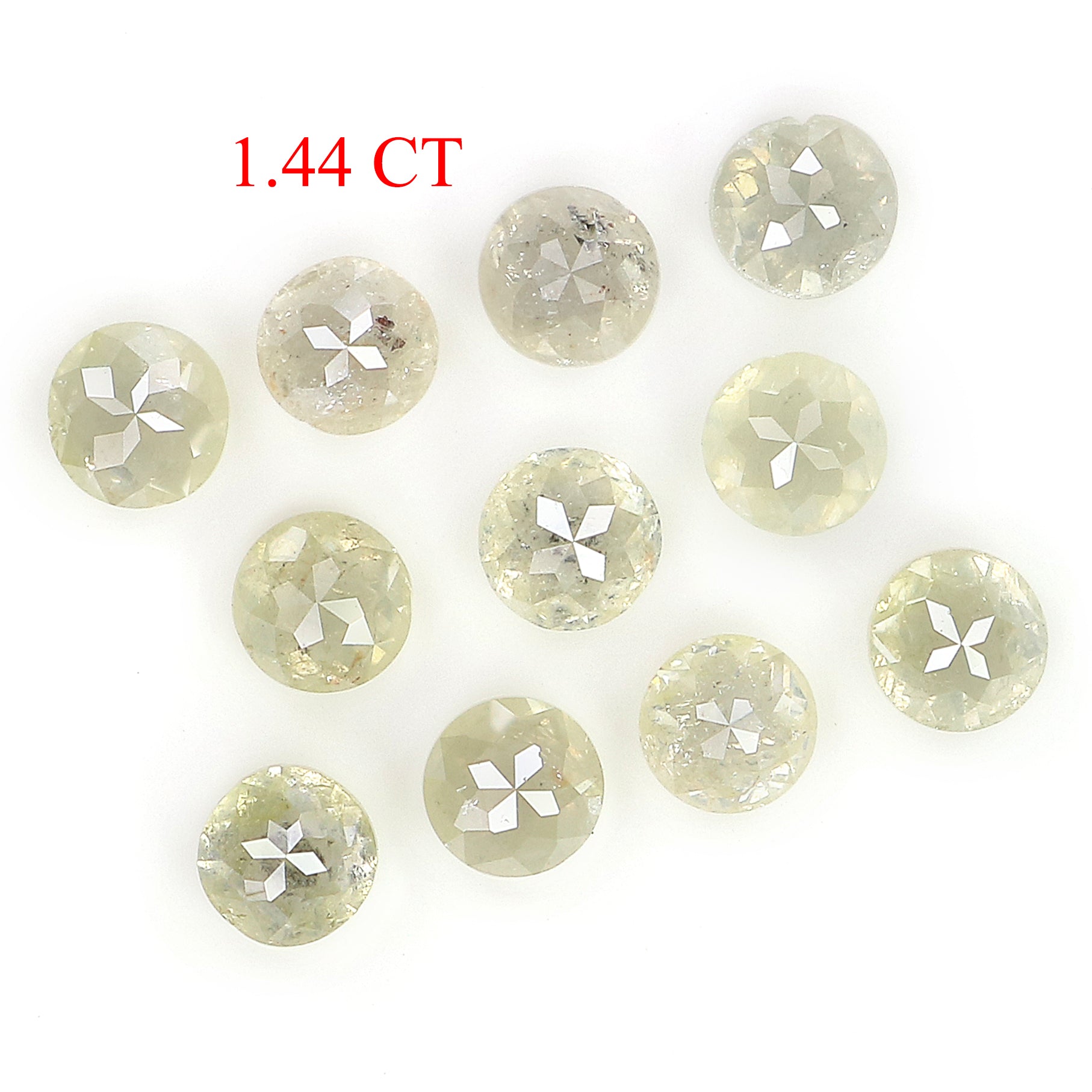 1.44 CT Natural Loose Round Rose Cut Diamond Grey Color Round Shape Diamond 2.80 MM Natural Loose Grey Color Round Rose Cut Diamond LQ6349