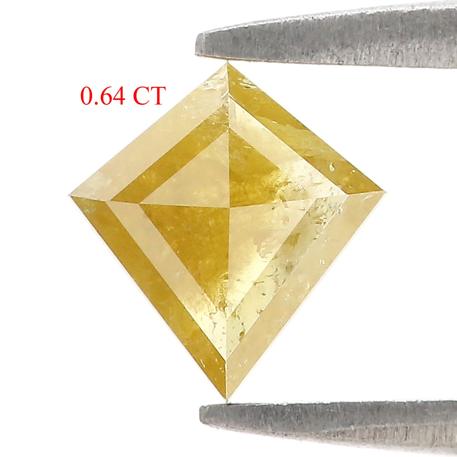 0.64 CT Natural Loose Kite Shape Diamond Yellow Color Kite Diamond 7.20 MM Natural Loose Yellow Color Diamond Kite Rose Cut Diamond N2654
