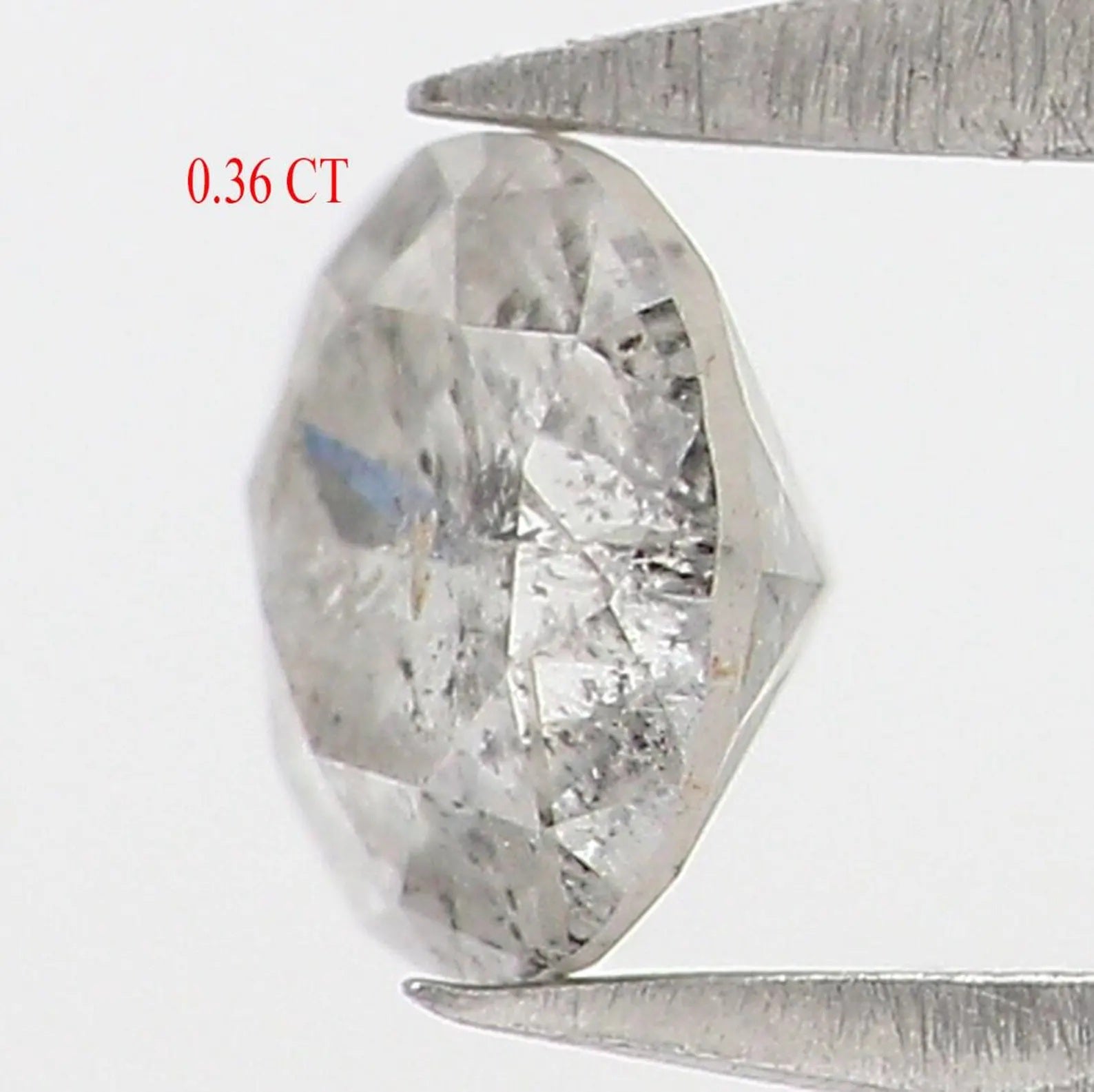 0.36 Ct Natural Loose Round Shape Diamond Salt And Pepper Round Diamond 4.50 MM Natural Black Grey Color Round Brilliant Cut Diamond NQ7368