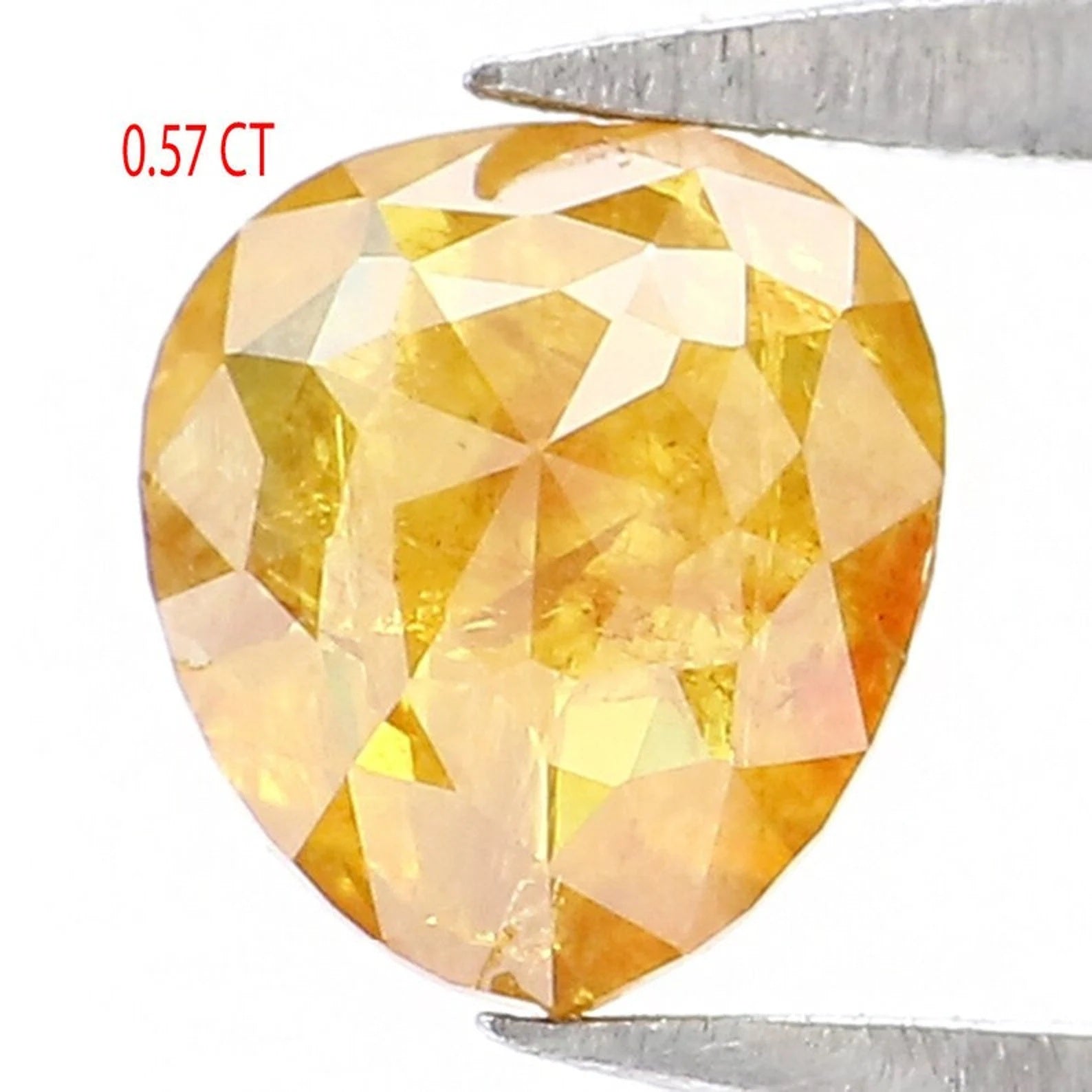 0.57 CT Natural Loose Heart Shape Diamond Yellow Color Heart Cut Diamond 5.10 MM Natural Diamond Yellow Color Heart Rose Cut Diamond NQ1939