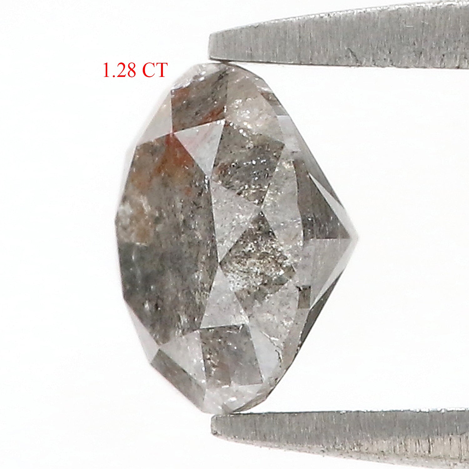 1.28 CT Natural Loose Round Shape Diamond Grey Color Round Cut Diamond 6.75 MM Natural Loose Grey Diamond Round Brilliant Cut Diamond LQ443