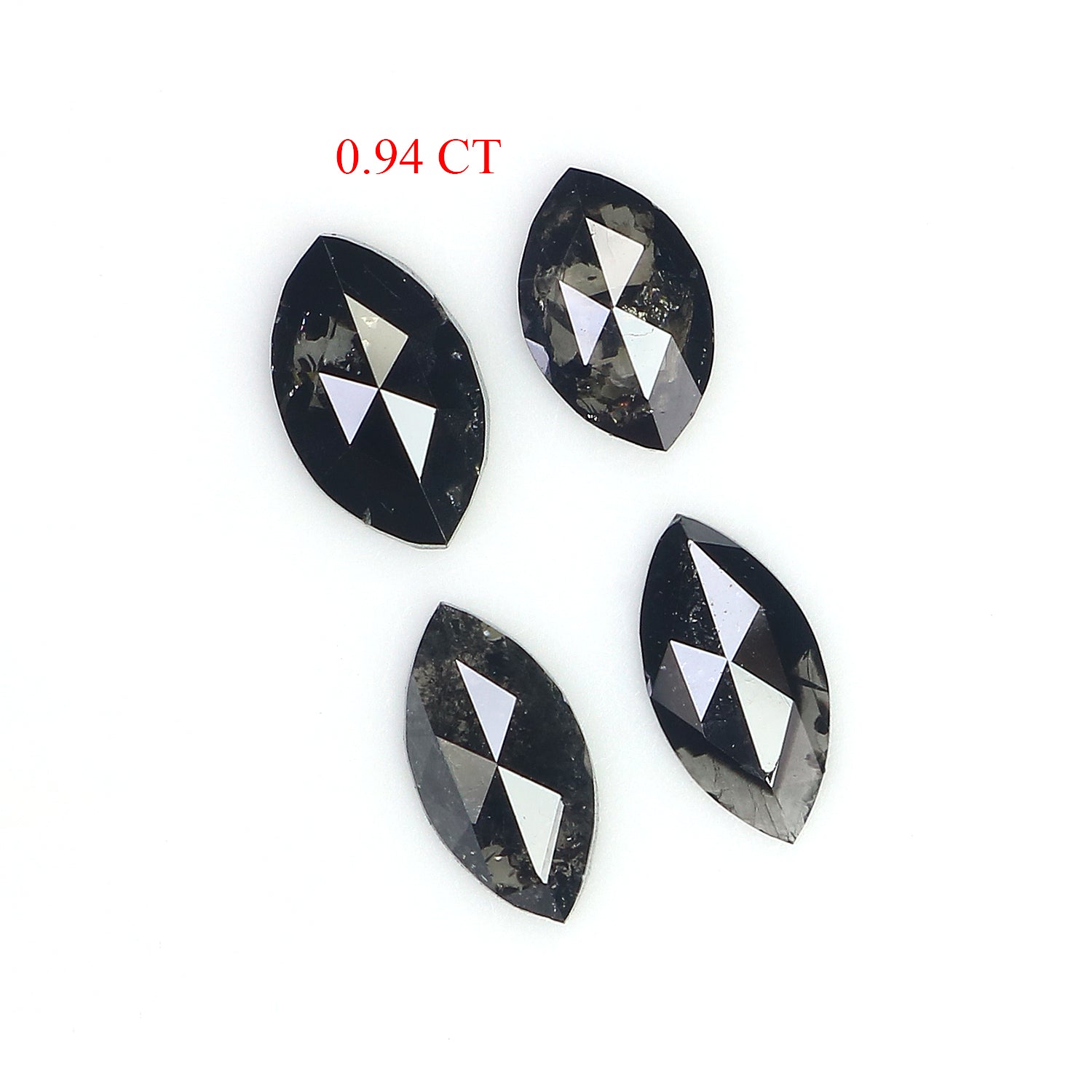 0.94 CT Natural Loose Marquise Shape Diamond Black Color Marquise Cut Diamond 5.30 MM Natural Black Diamond Marquise Rose Cut Diamond LQ1606