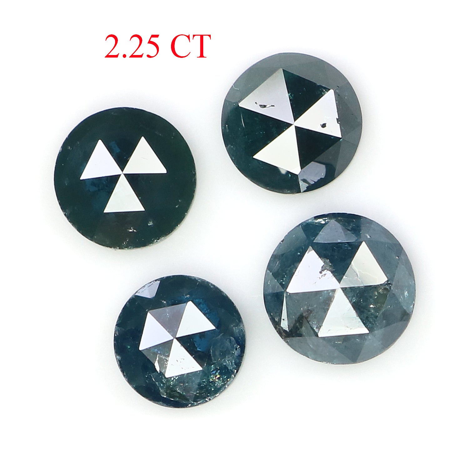 2.25 CT Natural Loose Round Rose Cut Diamond Blue Color Round Shape Diamond 4.70 MM Natural Loose Round Rose Cut Shape Diamond NQ2055