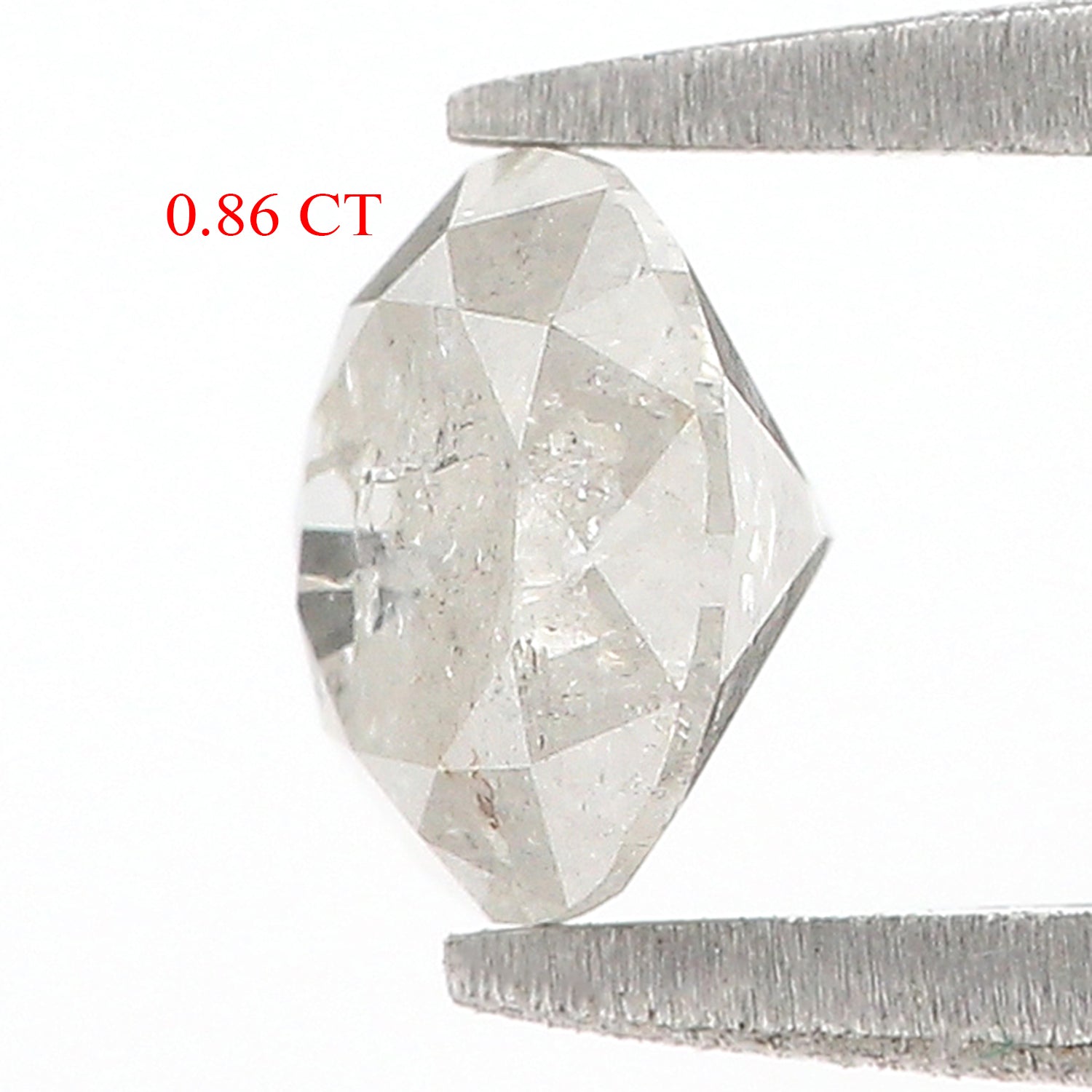 Natural Round Salt and Pepper Diamond 0.86 CT Loose Brilliant Cut Grey Color Stone 5.95 MM Rustic Diamond For Custom Engagement Ring L3619