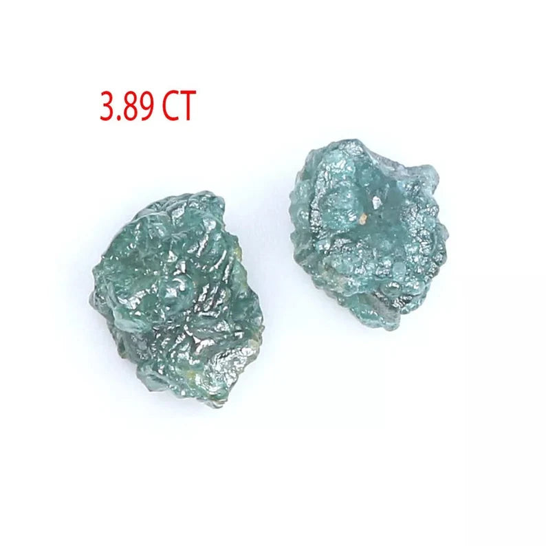 3.89 CT Natural Loose Rough Diamond Blue Color Rough Cut Diamond 6.40 MM Natural Diamond Blue Color Irregular Cut Rough Shape Diamond NQ677