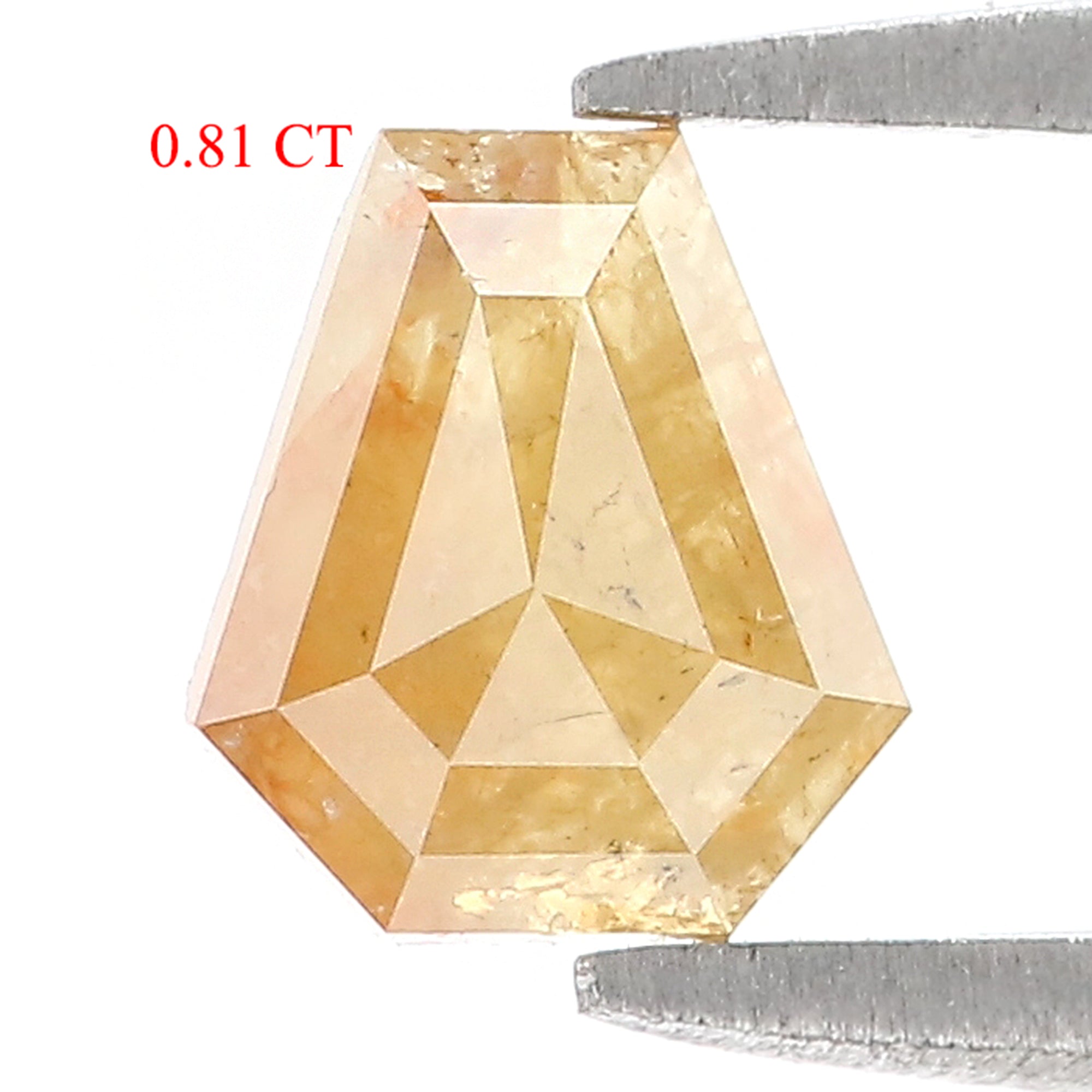 0.81 CT Natural Loose Coffin Cut Diamond Yellow Color Coffin Cut Diamond 7.00 MM Natural Loose Yellow Diamond Coffin Rose Cut Diamond LQ7968