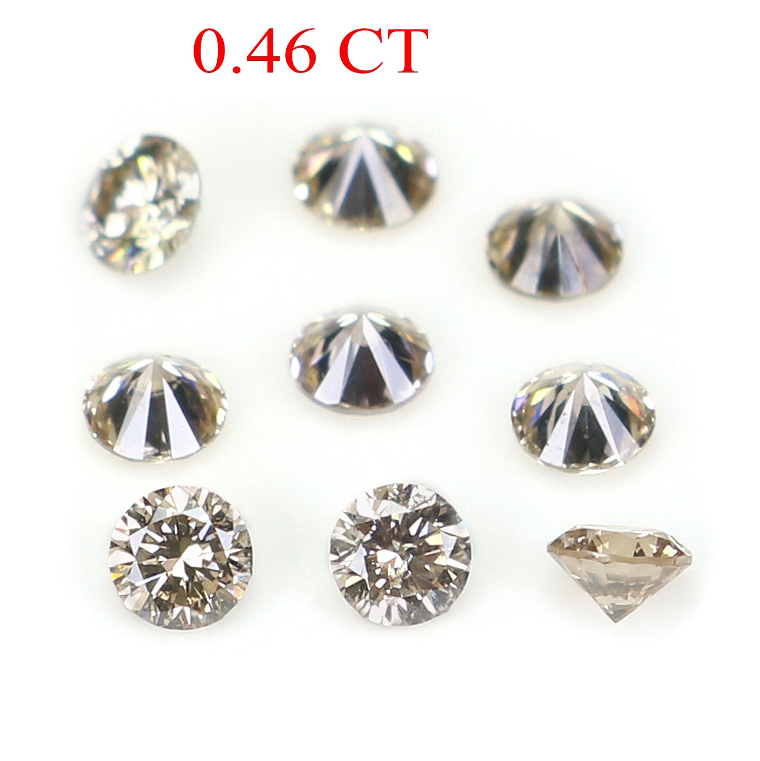 0.46 Ct Natural Loose Round Shape Diamond Brown Color Round Cut Diamond 2.30 MM Natural Loose Brown Color Round Brilliant Cut Diamond LQ6559