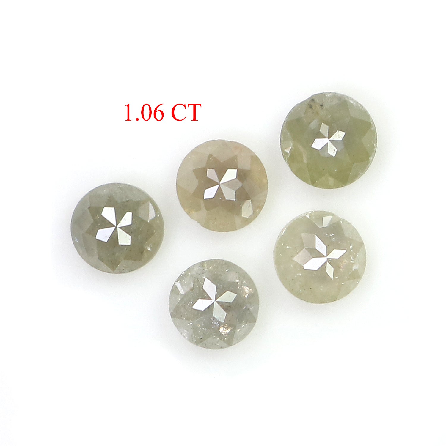 1.06 CT Natural Loose Round Rose Cut Diamond Grey Color Round Shape Diamond 3.50 MM Natural Loose Grey Color Round Rose Cut Diamond LQ6054