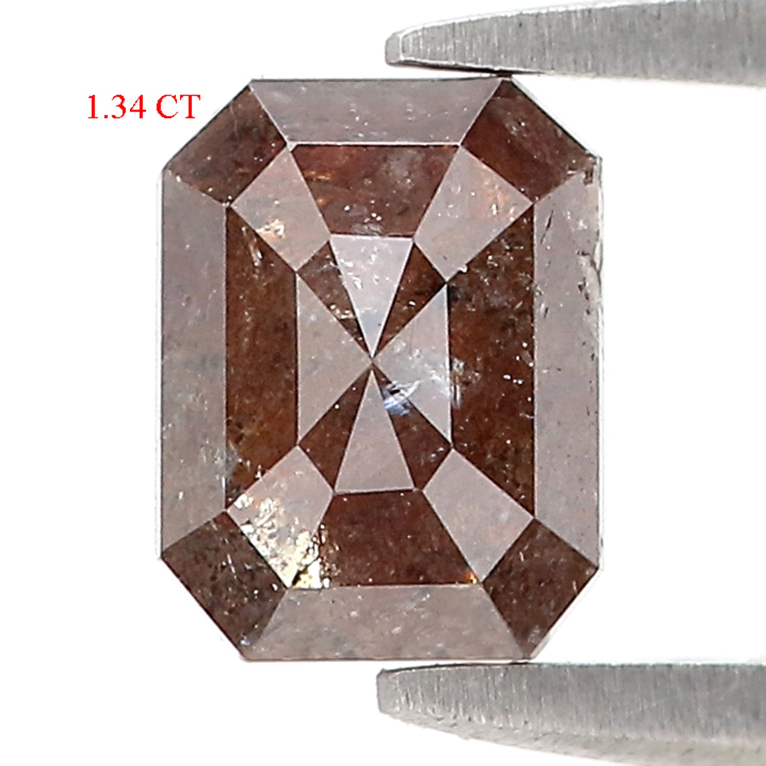 1.34 CT Natural Loose Emerald Shape Diamond Brown Color Emerald Cut Diamond 6.95 MM Natural Loose Brown Color Emerald Rose Cut Diamond N2656